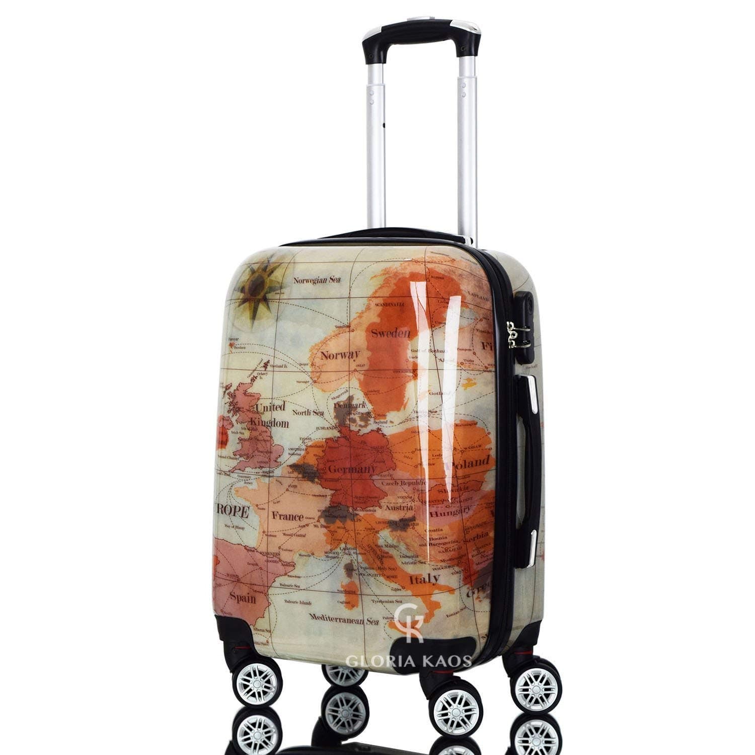 Gloria Kaos - Hand Luggage Trolley Ultra Light Suitcase Made of Ultra-light Flexible Polycarbonate