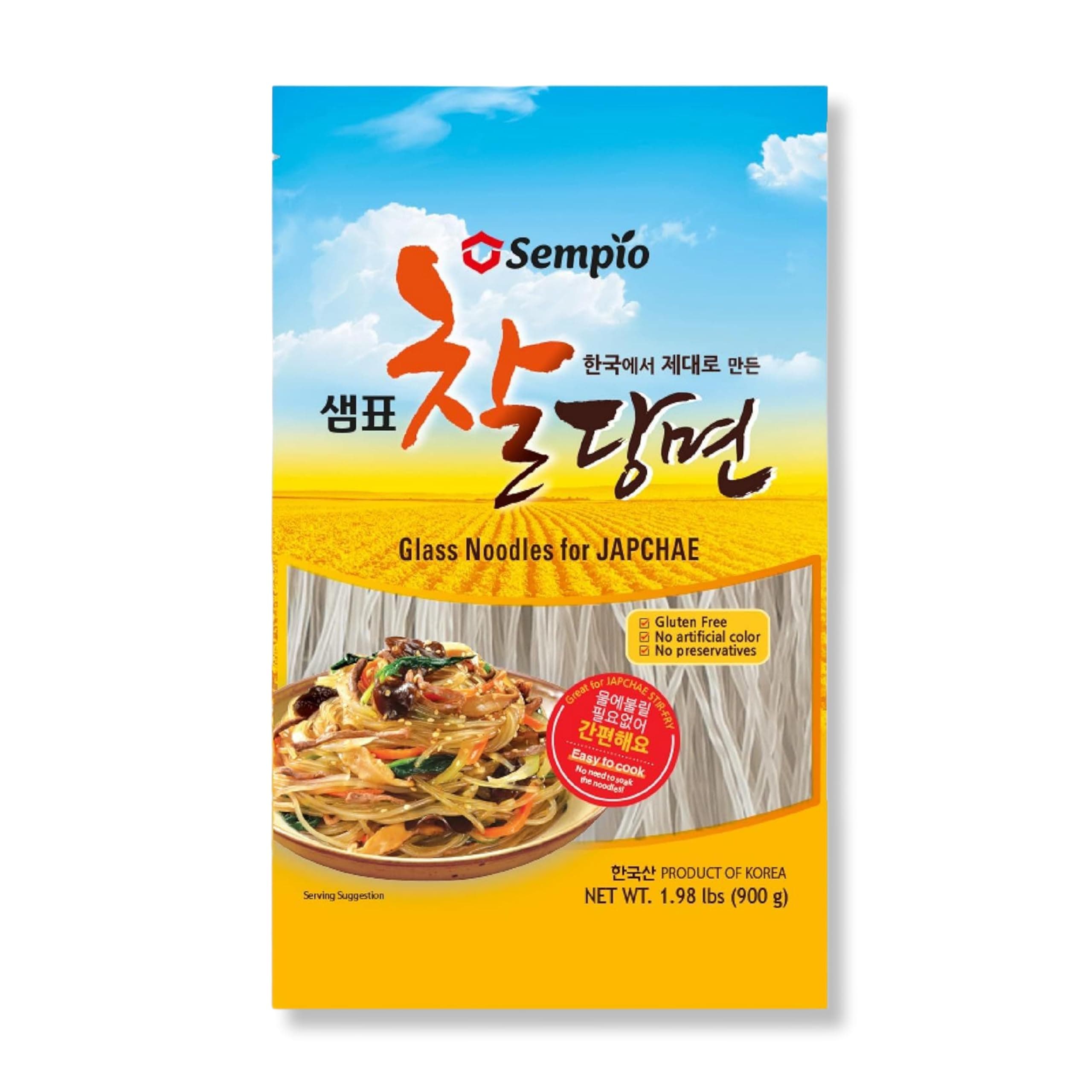 SEMPIO Glass Noodles, Dangmyun - Gluten-Free - Sweet Potato Vermicelli, Ideal...