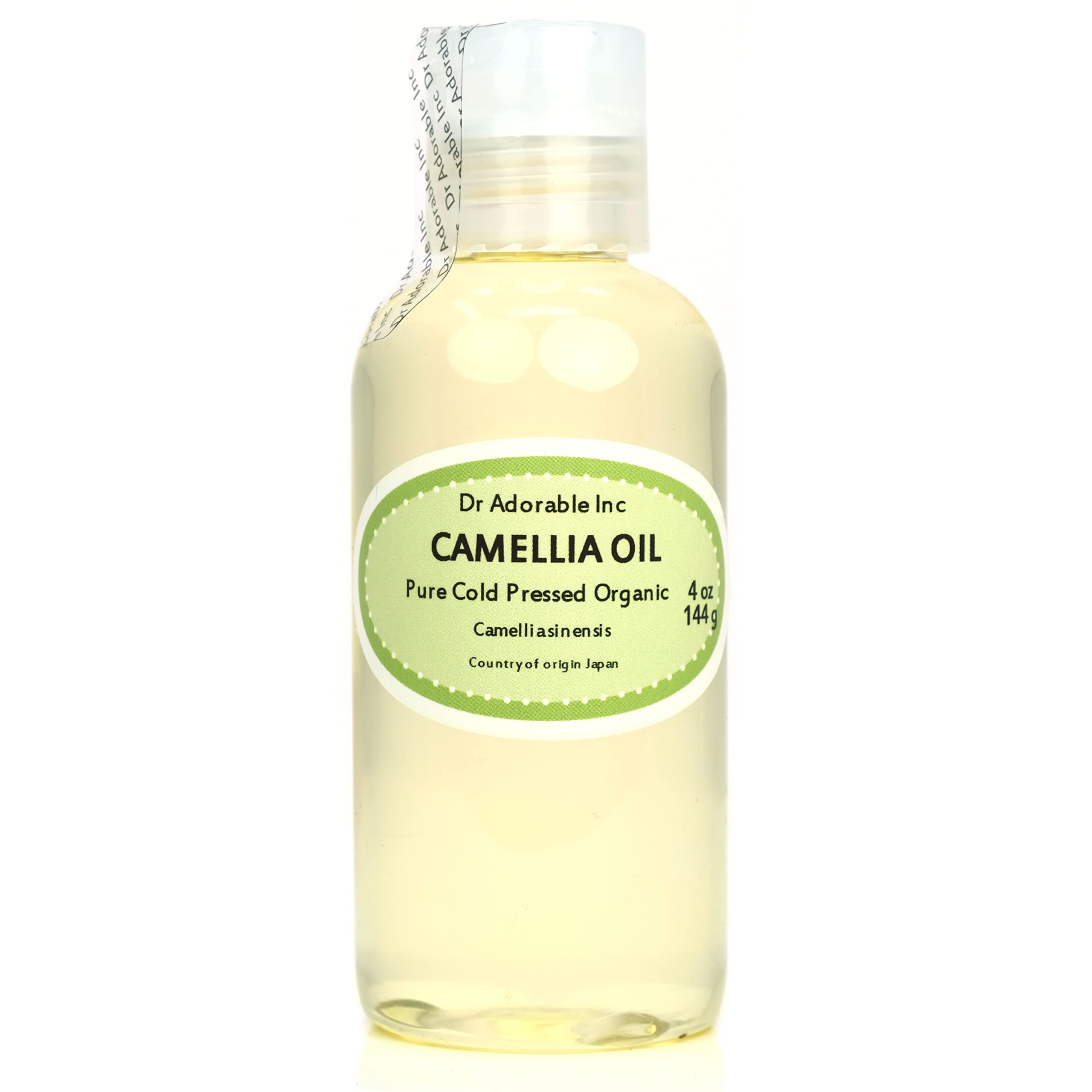 Dr Adorable Inc Camellia Seed Organic Carrier Oil Cold Pressed 100% Pure 4 Oz
