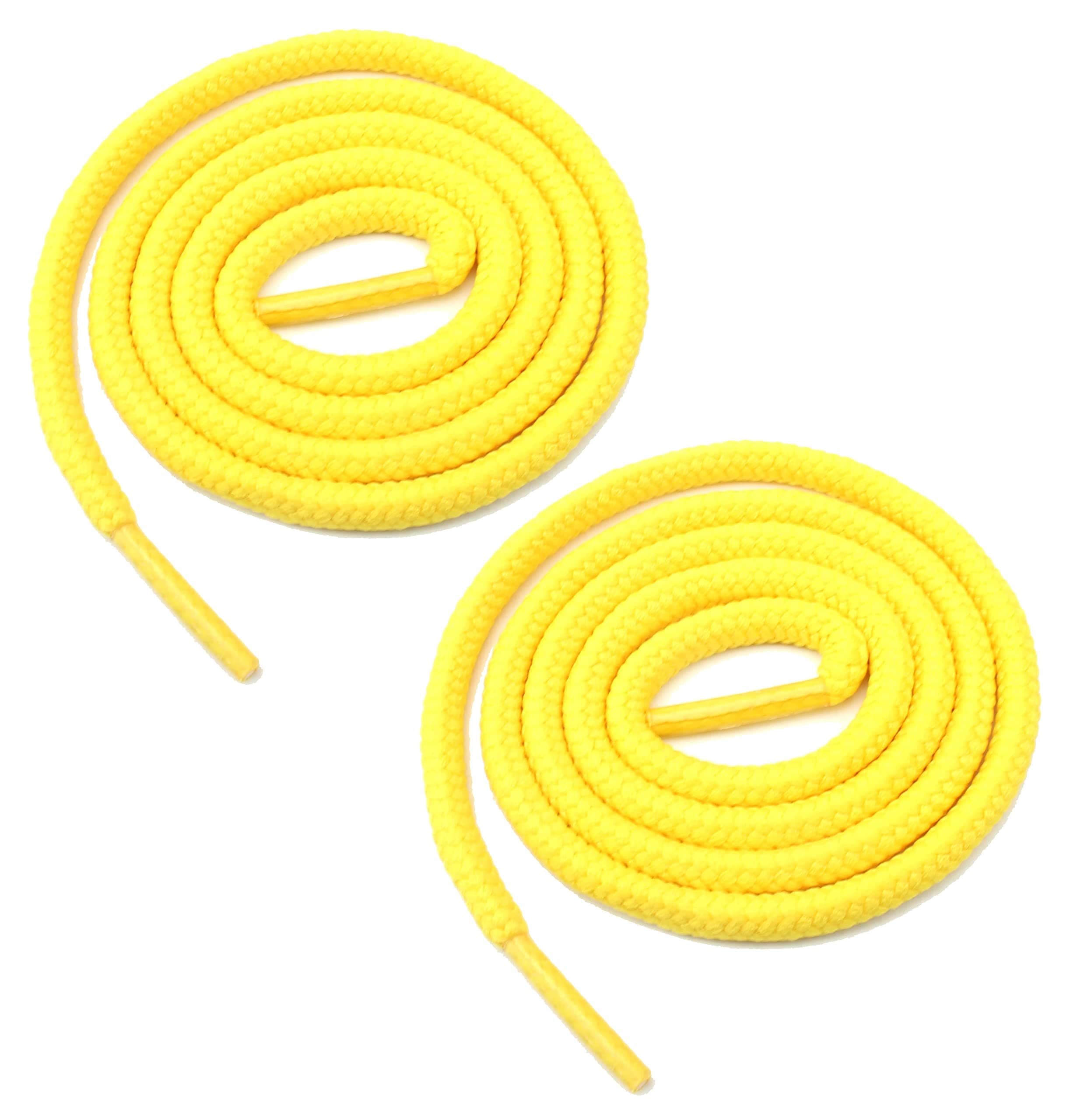 Round Boot Shoelaces 3/16" Thick Heavy Duty Strings for Work, Hiking Shoes, Combat - 27" to 72" Length Shoe Laces