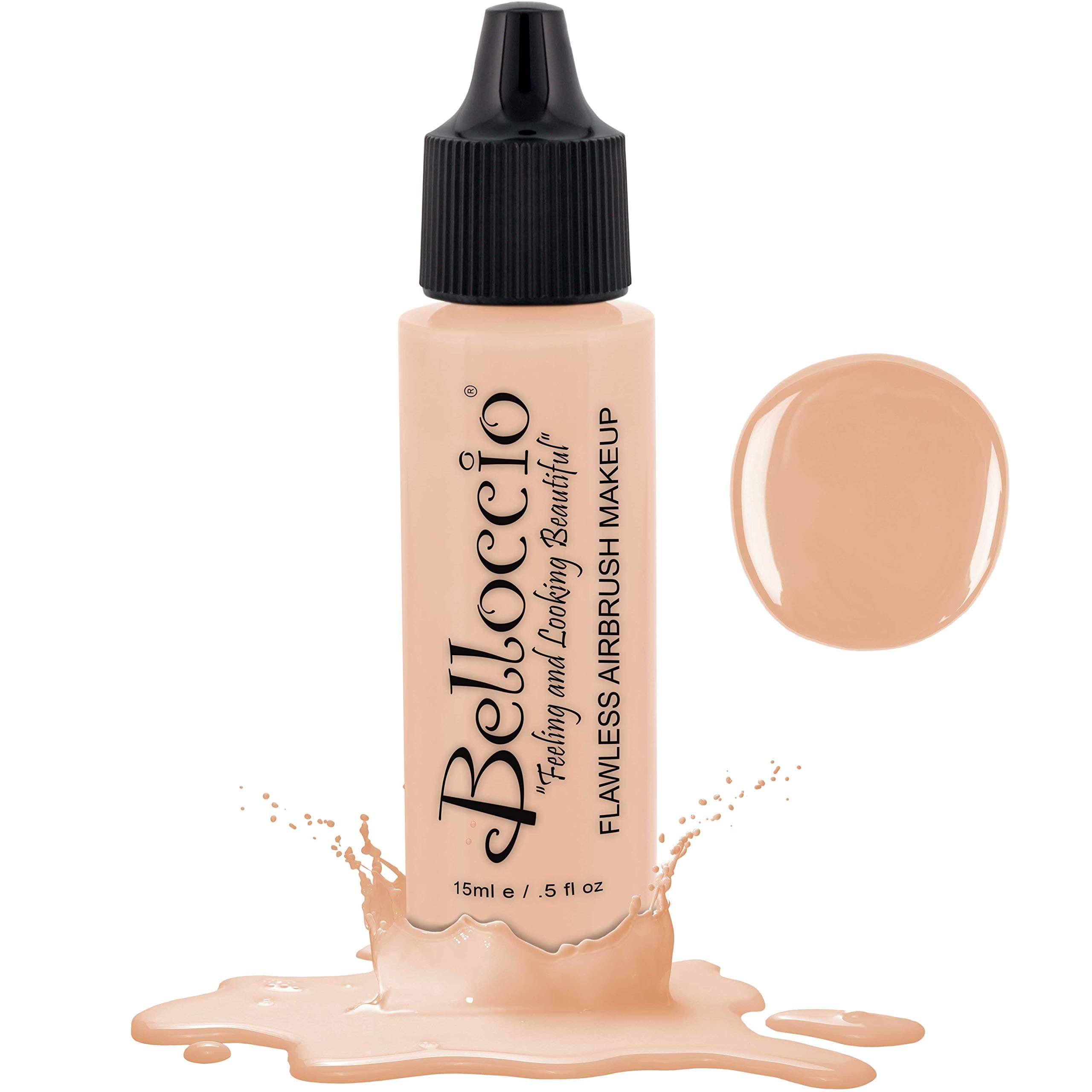 Professional Cosmetic Airbrush Makeup Foundation 1/2oz Bottle: Blanc- Light with Yellow Undertones