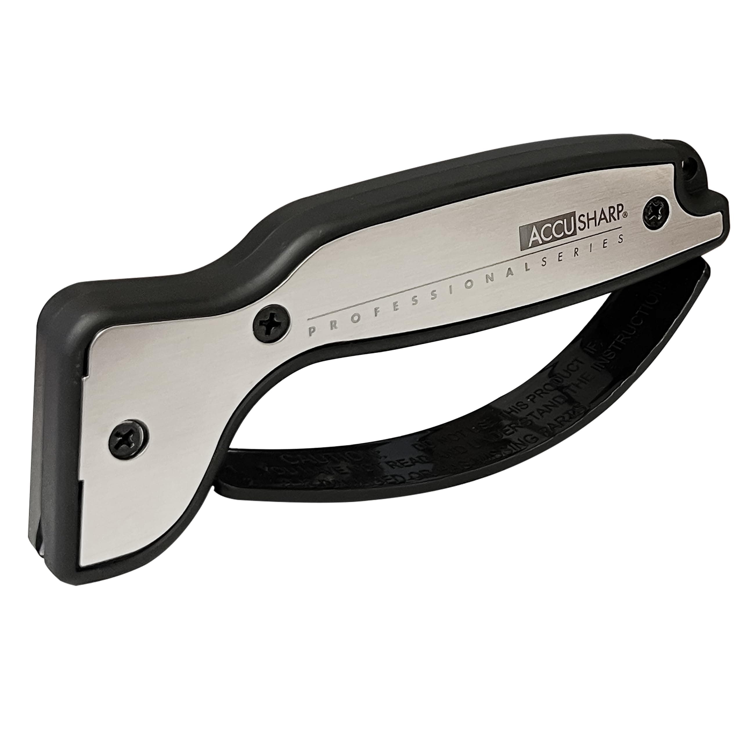 Knife Sharpener, Ergonomic Comfortable Handle, Compact & Easy to Use, Restore and Hone Straight & Serrated Knives, White & Black