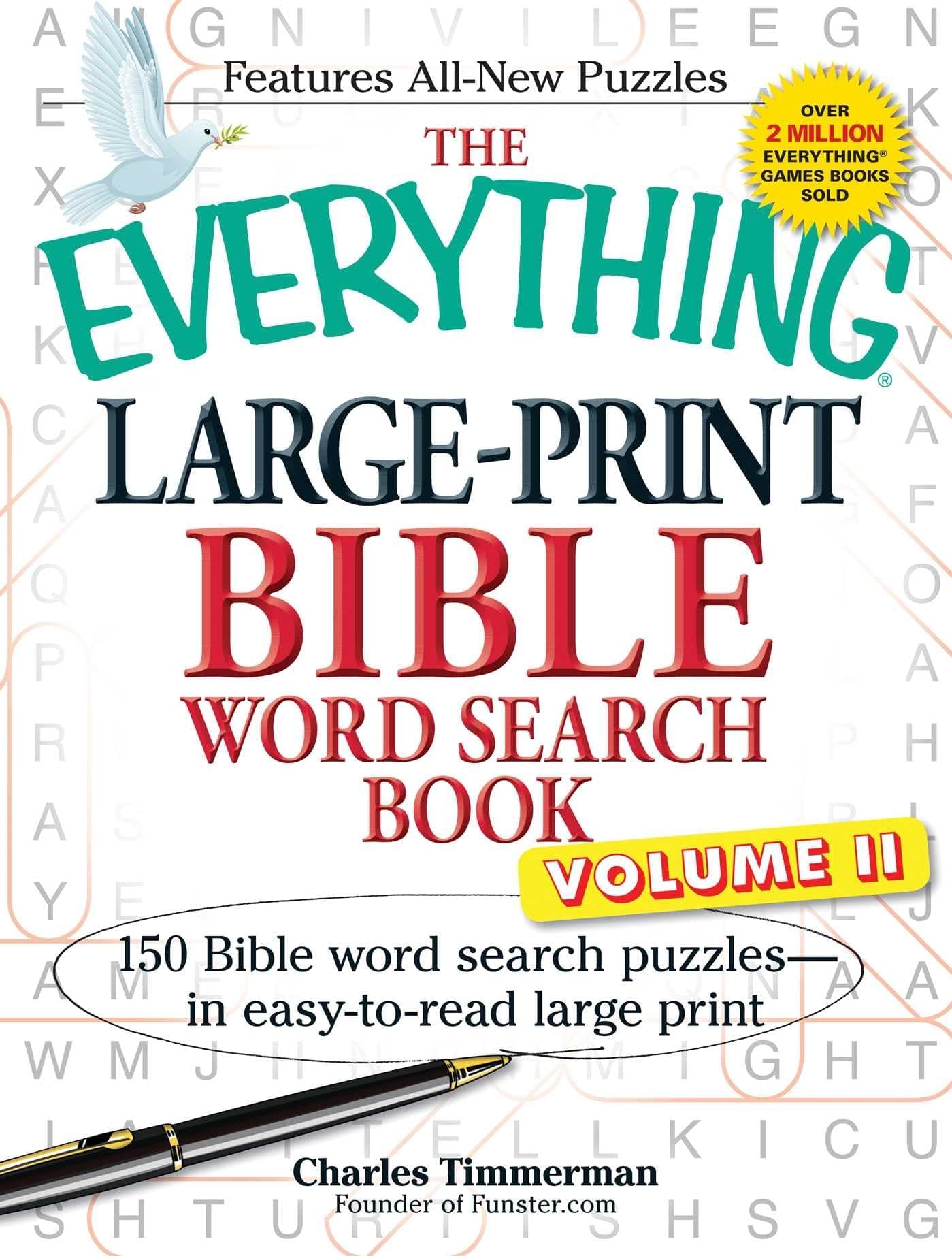 The Everything Large-Print Bible Word Search Book, Volume II: 150 Bible Word Search Puzzles in Easy-to-Read Large Print (Everything® Series)