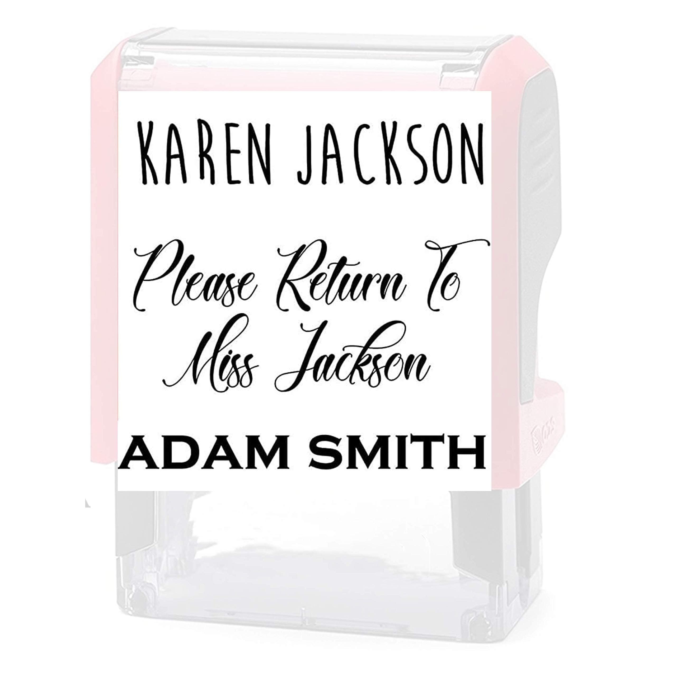 Trodat Clothing Stamp - 15 Font Options - Self-Inking Name Stamp - Up to 2 Lines Self Inking School Uniform Name Prime Stamp