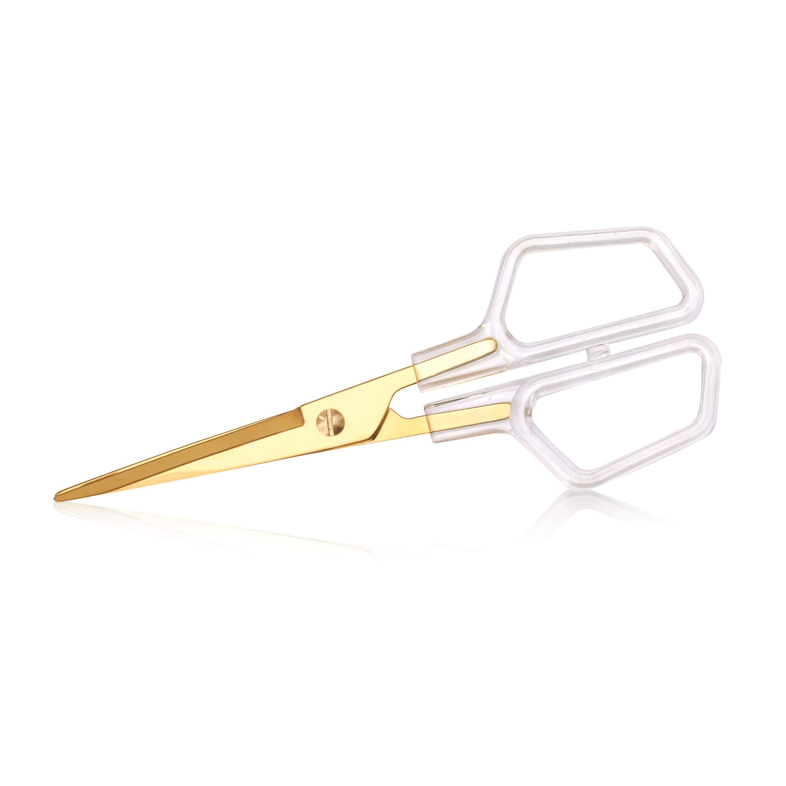 SIRMEDAL Stylish Acrylic Gold Stainless Steel Premium Multipurpose Scissors for Office Home School Art Craft (7 Inch)