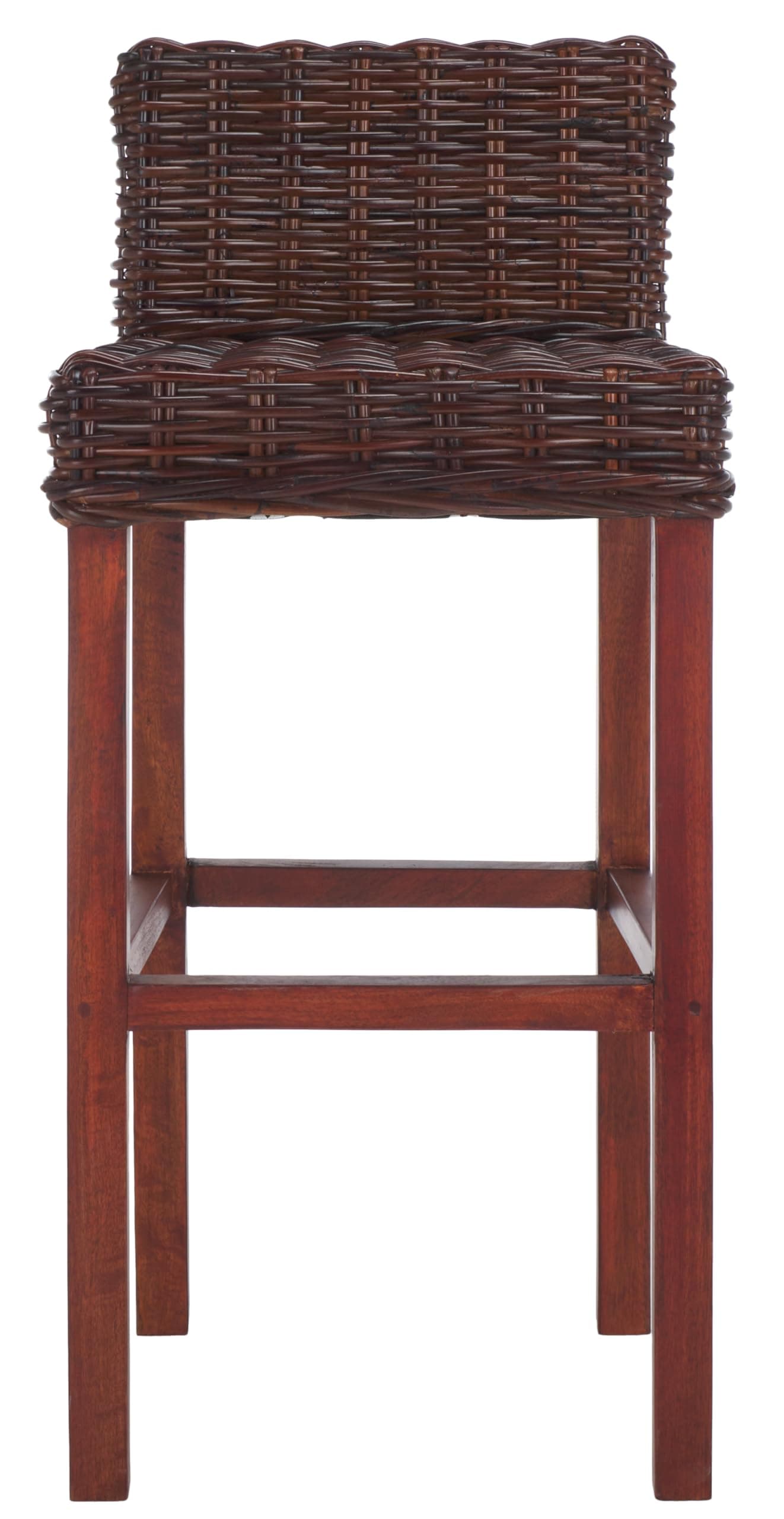 Safavieh Home Collection Cypress Cappuccino Wicker 30-inch Bar Stool