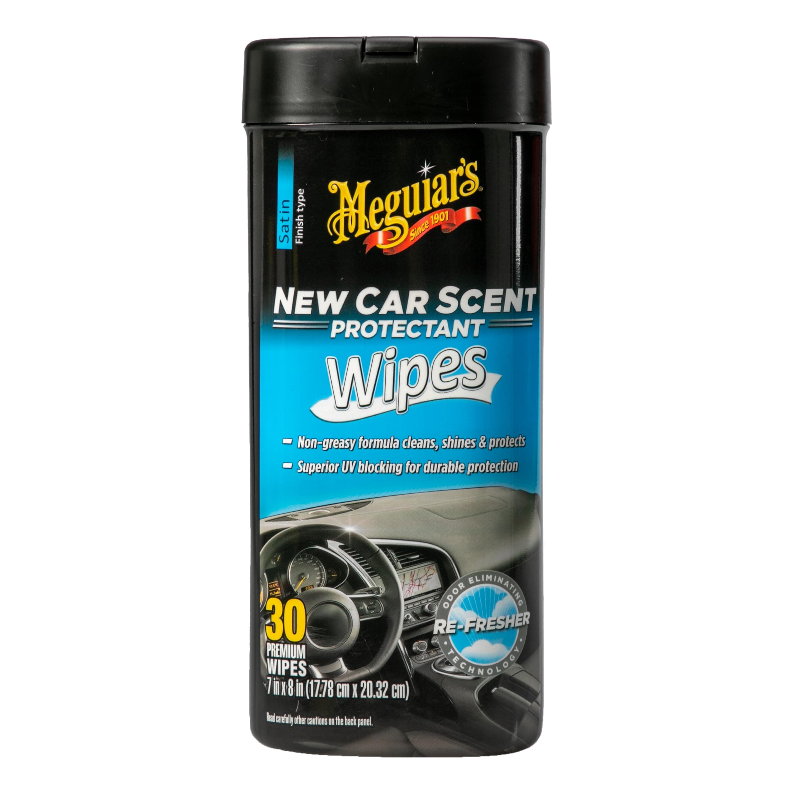 Meguiar's G4200 New Car Scent Protectant Wipes - 30 Wipes