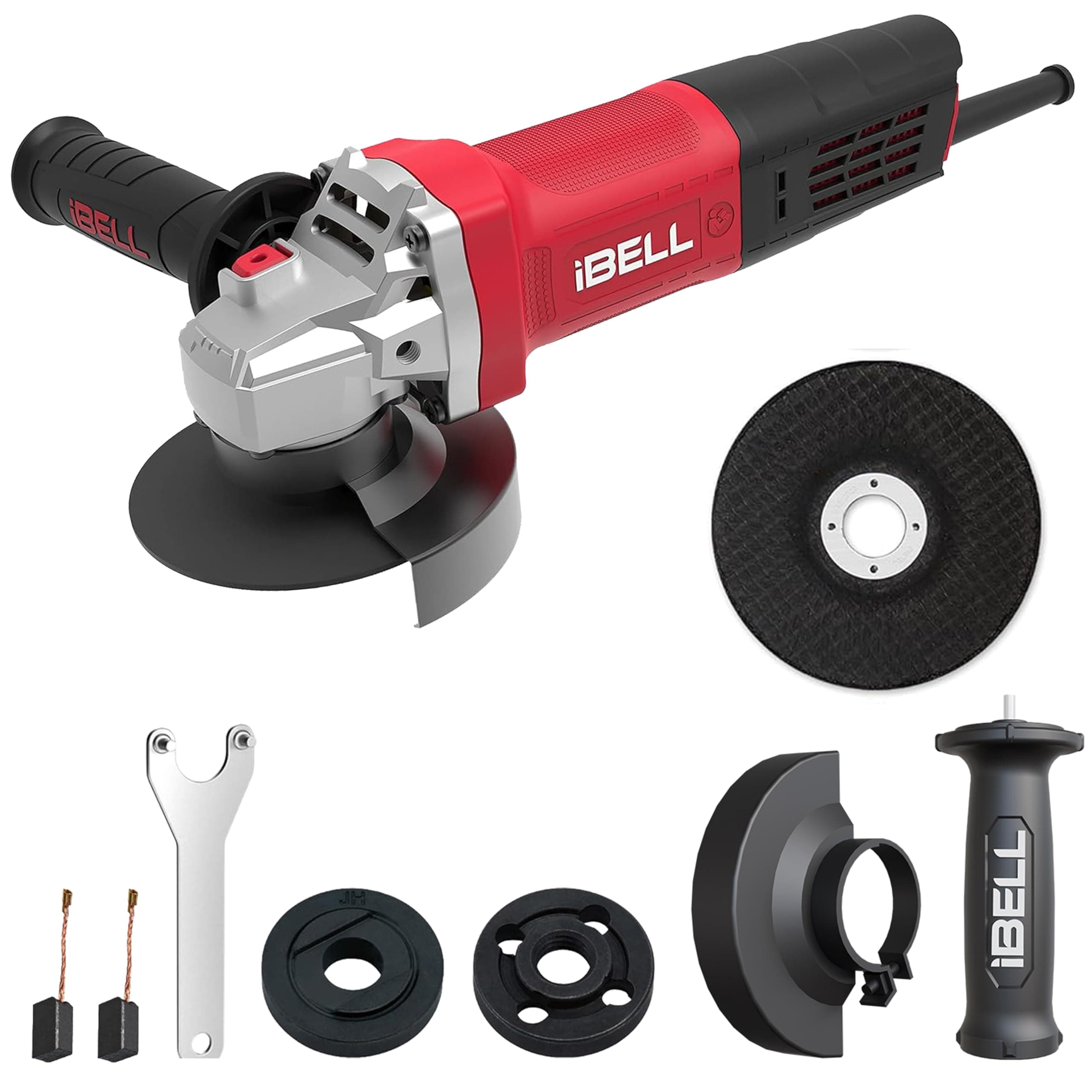 IBELL Angle Grinder AG10-70, 850W, Copper Armature, Disc dia 100mm, 11000RPM with 1 Grinding Wheel & Guard