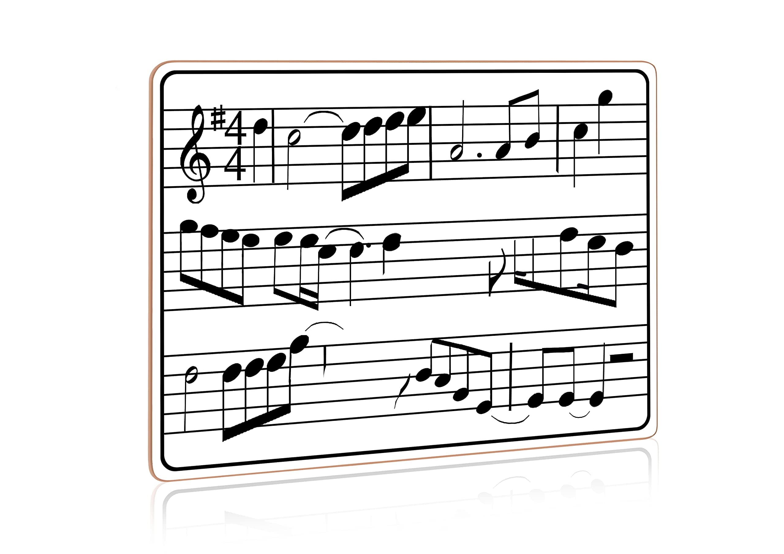 Scribbledo Dry Erase Music Staff White Boards 9" X 12 Inch Lapboard Double Sided Musical Notes whiteboard for Kids Students, Musicians and Home