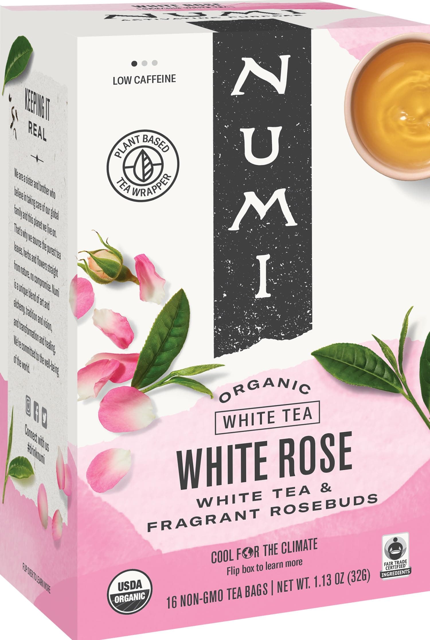 Organic Tea White Rose Tea, 16 ct