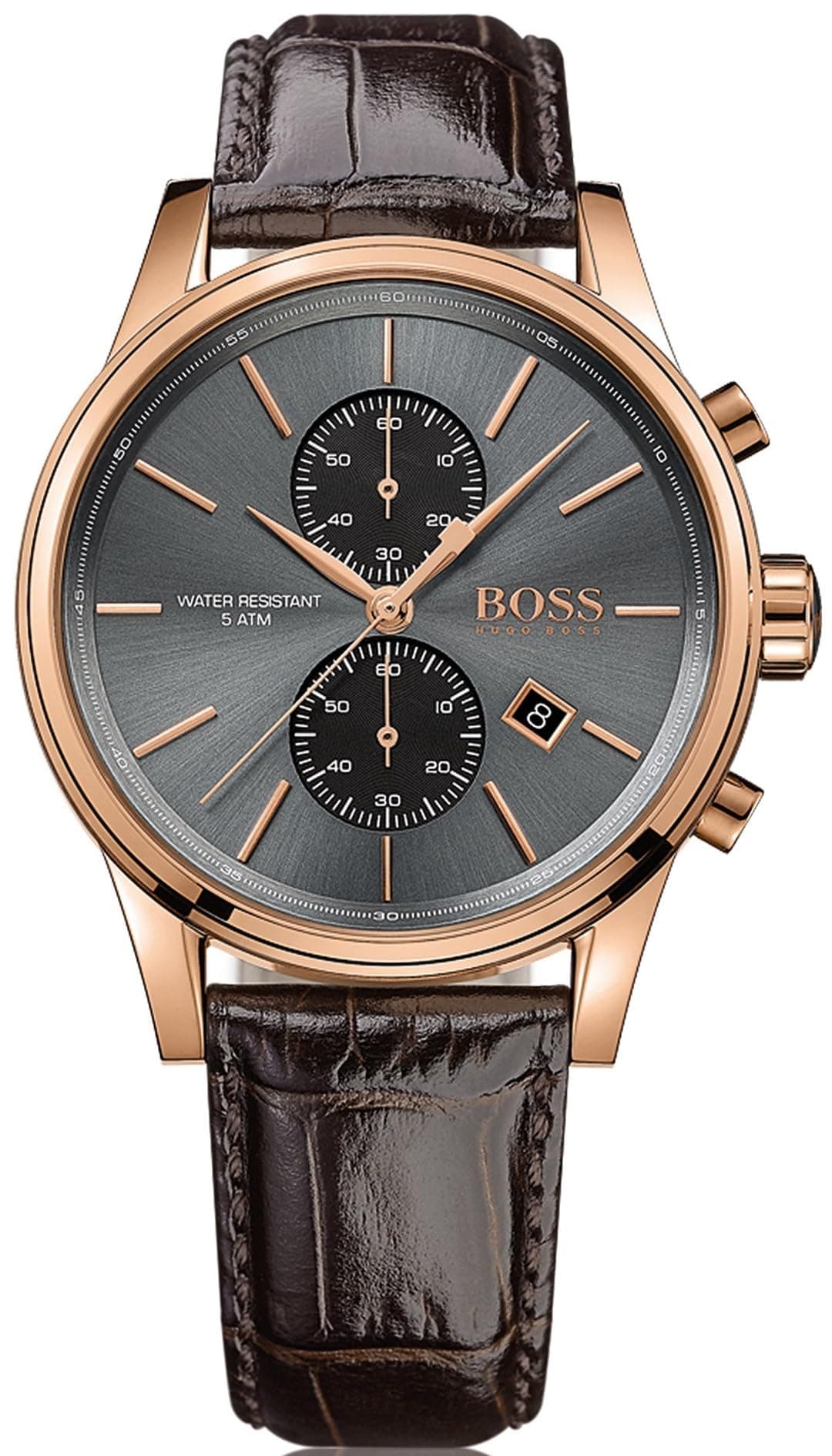 HUGO BOSS Mens Quartz Watch, Chronograph Display and Leather Strap 1513281