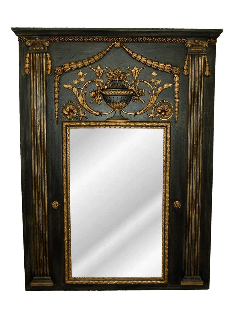 Hickory Manor House HM6515OBG Fontaine Trumeau Mirror/Old Black Gold