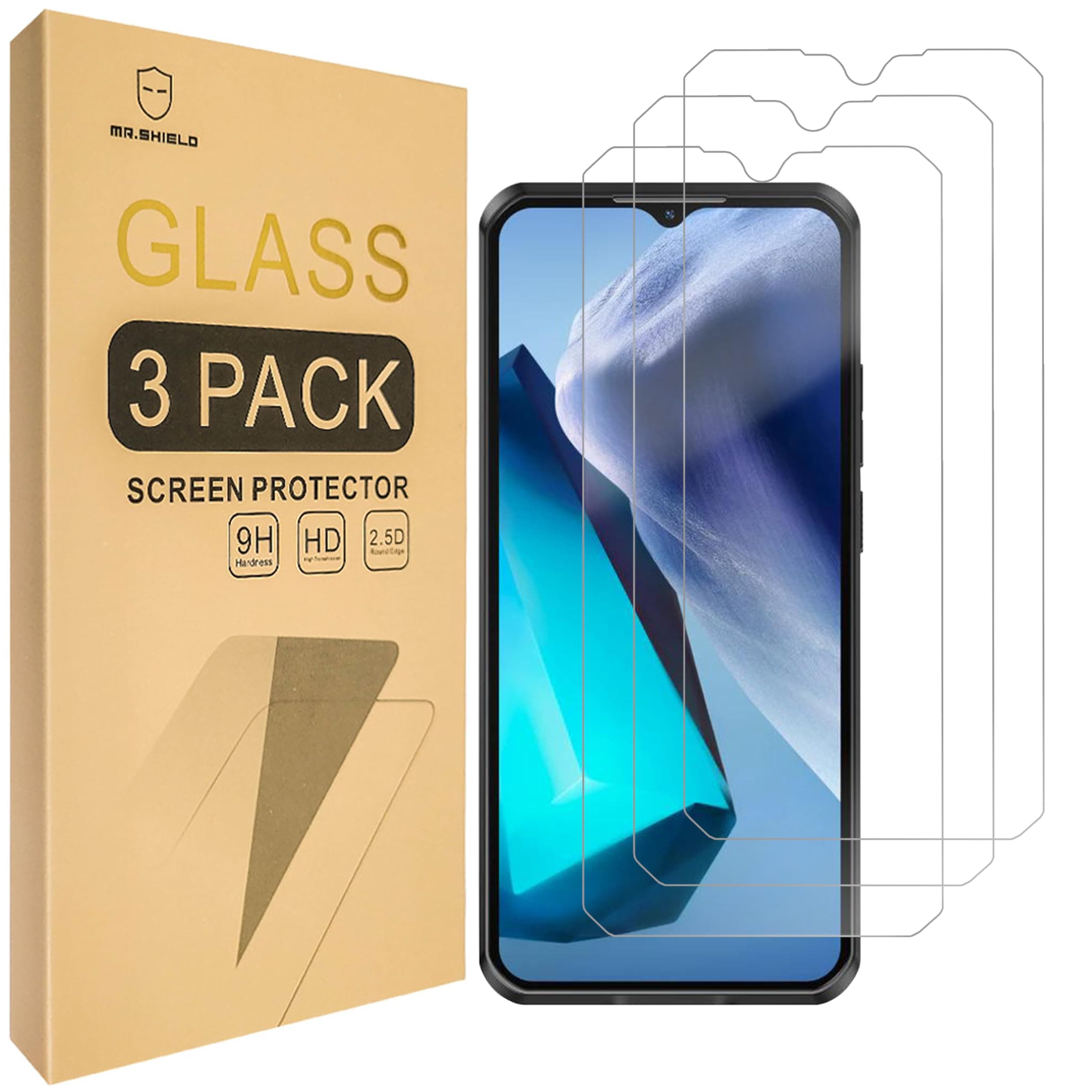 Mr.ShieldScreen Protector compatible with Oukitel WP50 [Tempered Glass] [3-PACK] [Japan Glass with 9H Hardness]