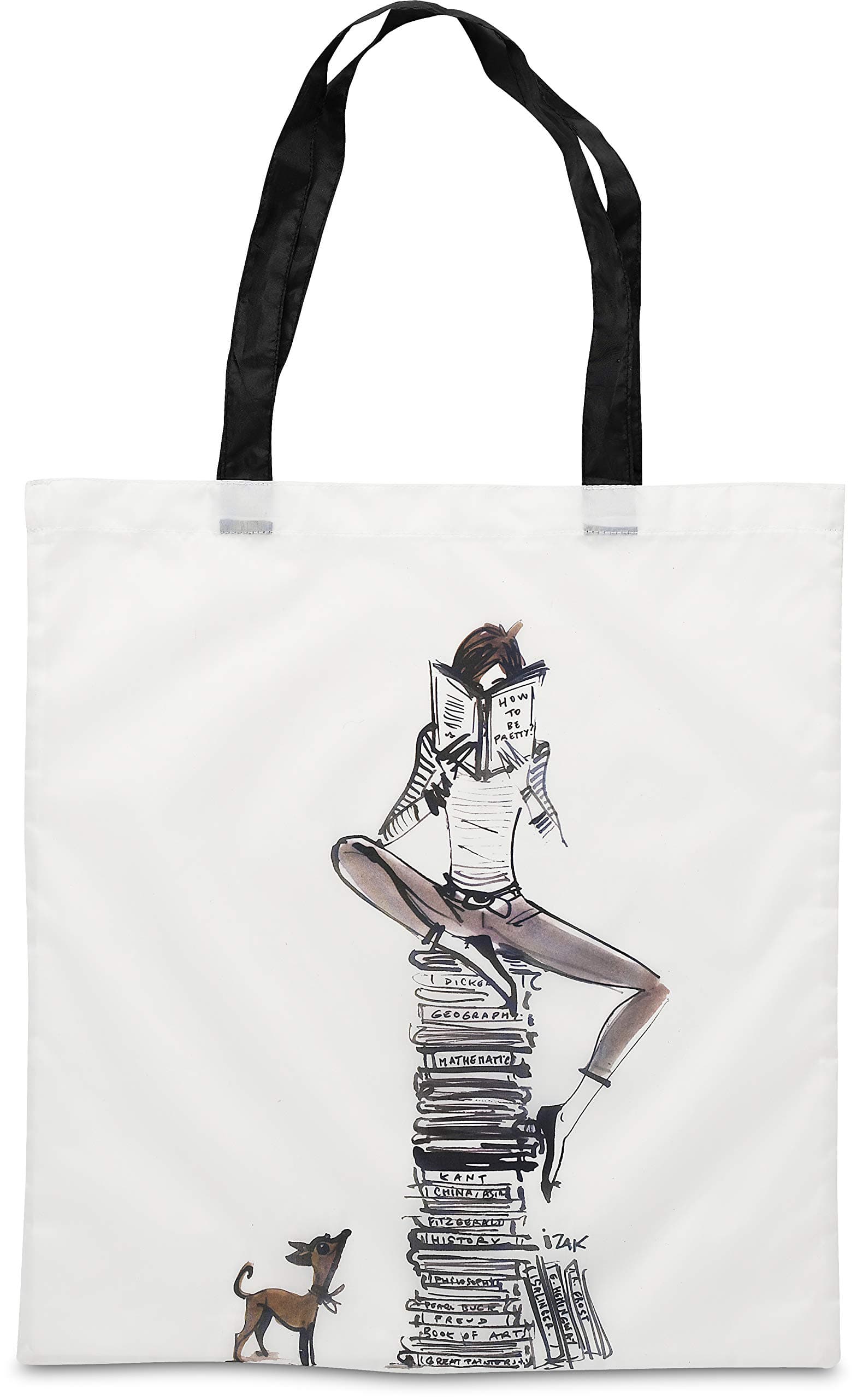 17.5" x 16" Book Worm Nylon Tote Bag