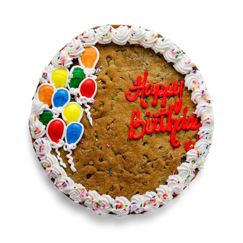 The Great Cookie 13-inch 'Happy Birthday Balloon" Giant Cookie Cake (Snickerdoodle Cookie)
