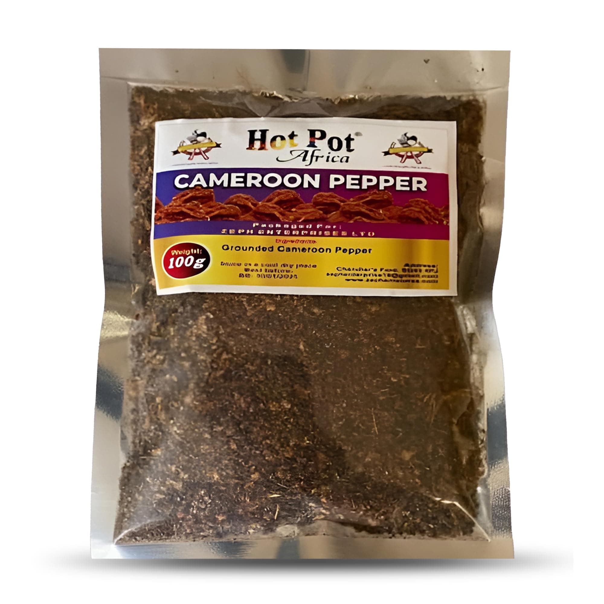 Smoked Scotch bonnet Pepper (Cameroon Pepper), Ground Pepper, Extra Hot Aromatic Scotch Bonnet Chilli Powder. Tasty & flavourful for food, BBQ meat, fish (100g) Hot Pot Africa