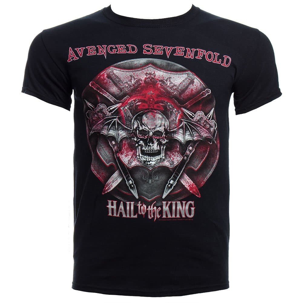 Bravado Adult Avenged Sevenfold "Hail To The King" Black Slim Fit T-Shirt (Medium)