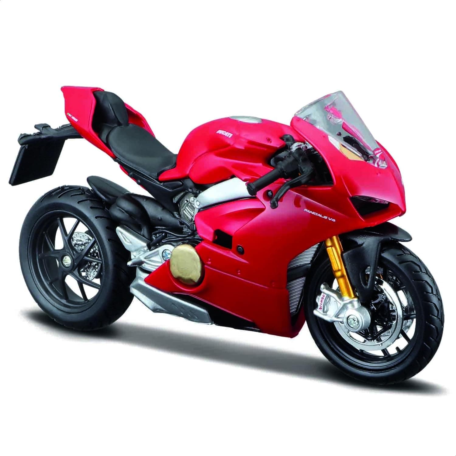 Bburago - Ducati Panigale V4, 1:18 Scale Diecast Motorcycle, Detailed Replica of the Italian Superbike, Official Model with Free Wheels, Ducati Licence, Recommended Age 3+ Years