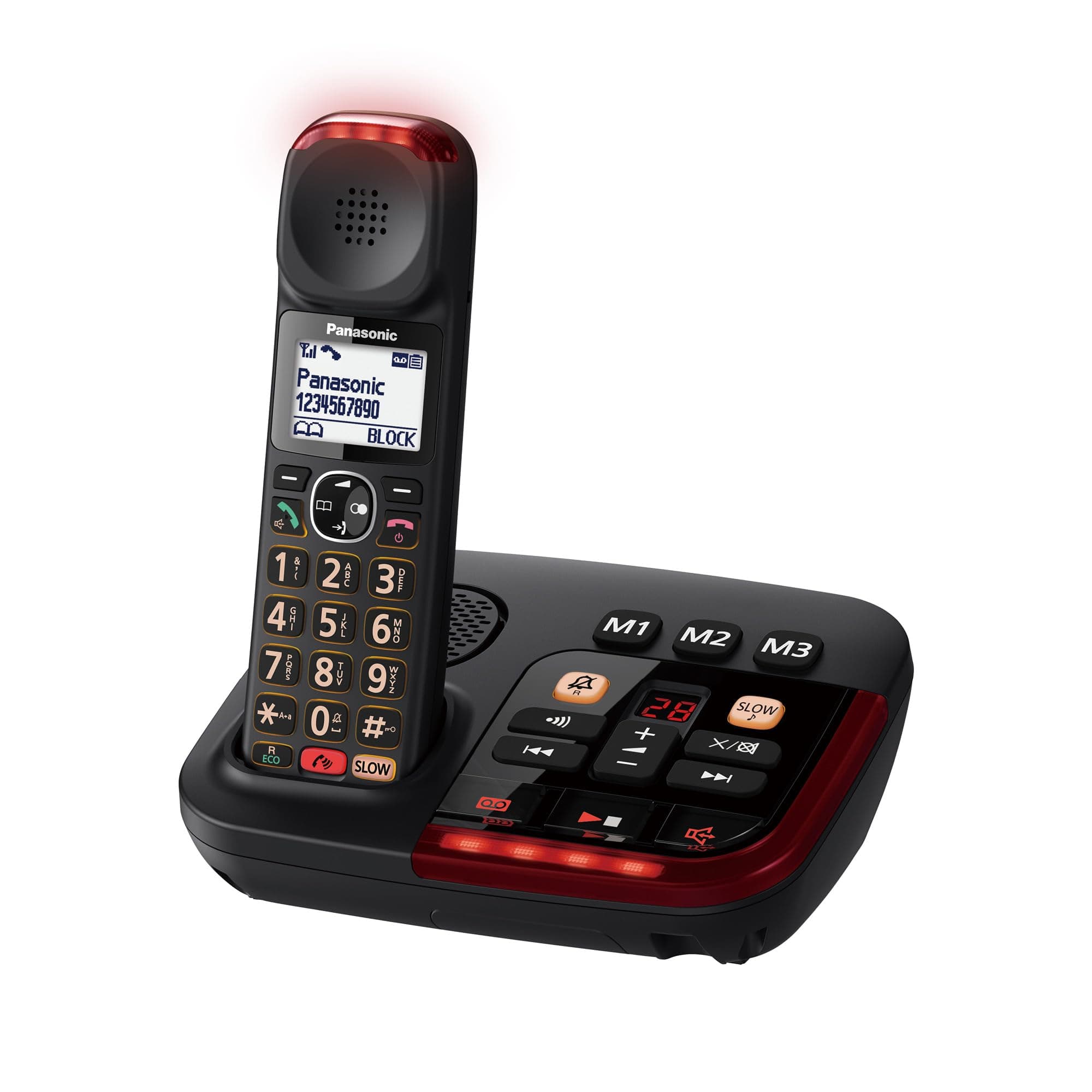 KX-TGM420, Amplified Digital Telephone with Loud Volume Speaker, Big button, Answer machine, Nuisance Call Block, House phones for Elderly, Hearing Aid compatible, Landline phone cordless