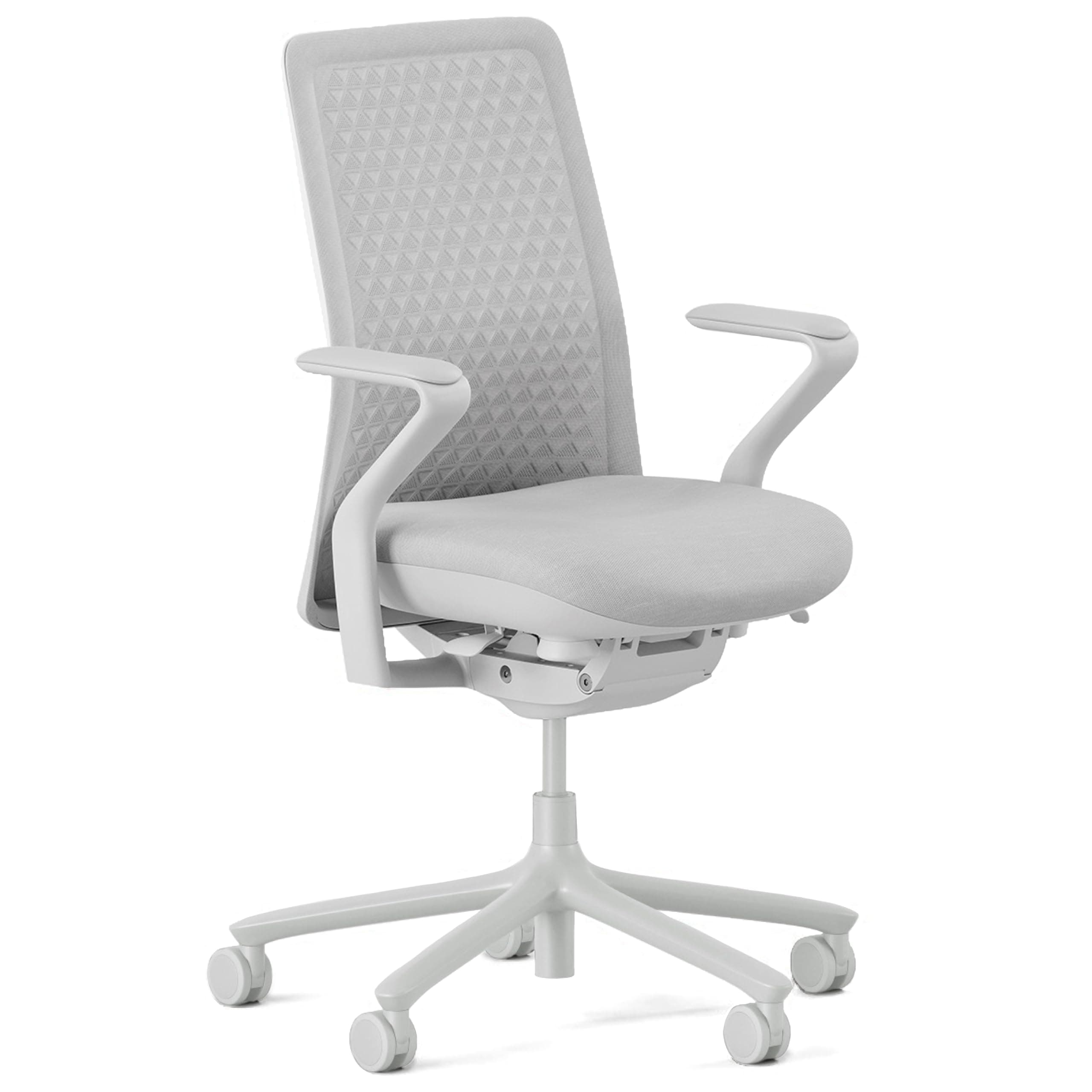 Verve Chair - High Performance Executive Office Chair with Contoured Back and Adjustable Lumbar Support - High Density Foam Cushion and 3D Knit Back - Fits 5' to 6', Up to 275 lbs, Mist