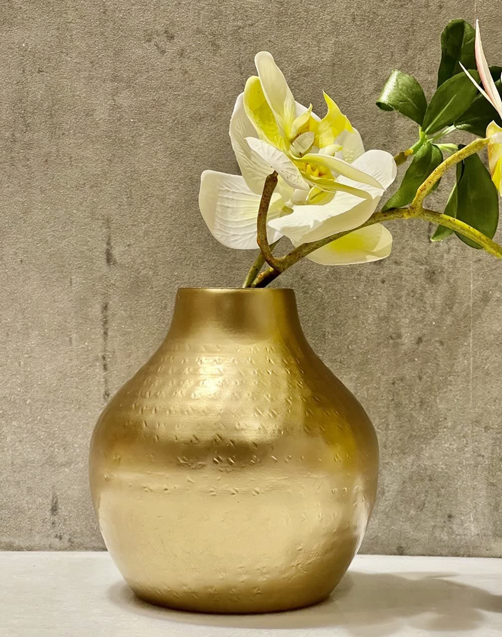 Urban Born Metal Flower vase for Home Decor and Living Room Vintage Decor Antique Decor for Home décor (15 x 15 x 15 cm)