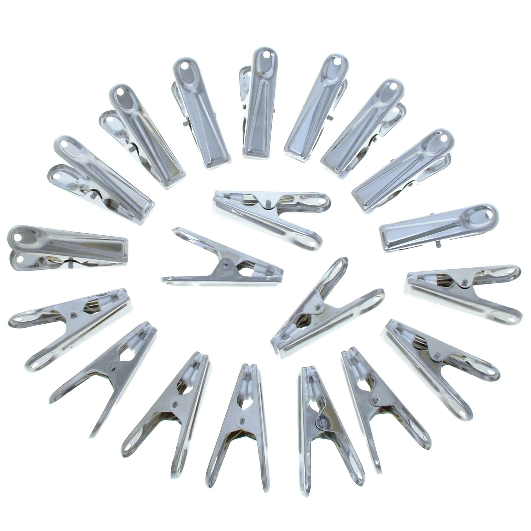 Hygienic 20 Stainless Steel weather-proof Clothes Pegs with Soft Grip - Pack of 20