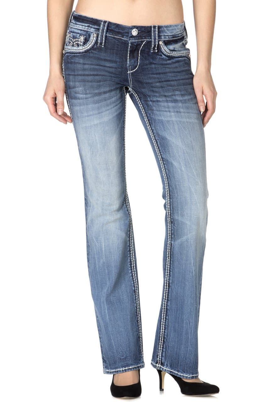 Rock Revival - Womens Maggie Bootcut Jeans, 29, Denim