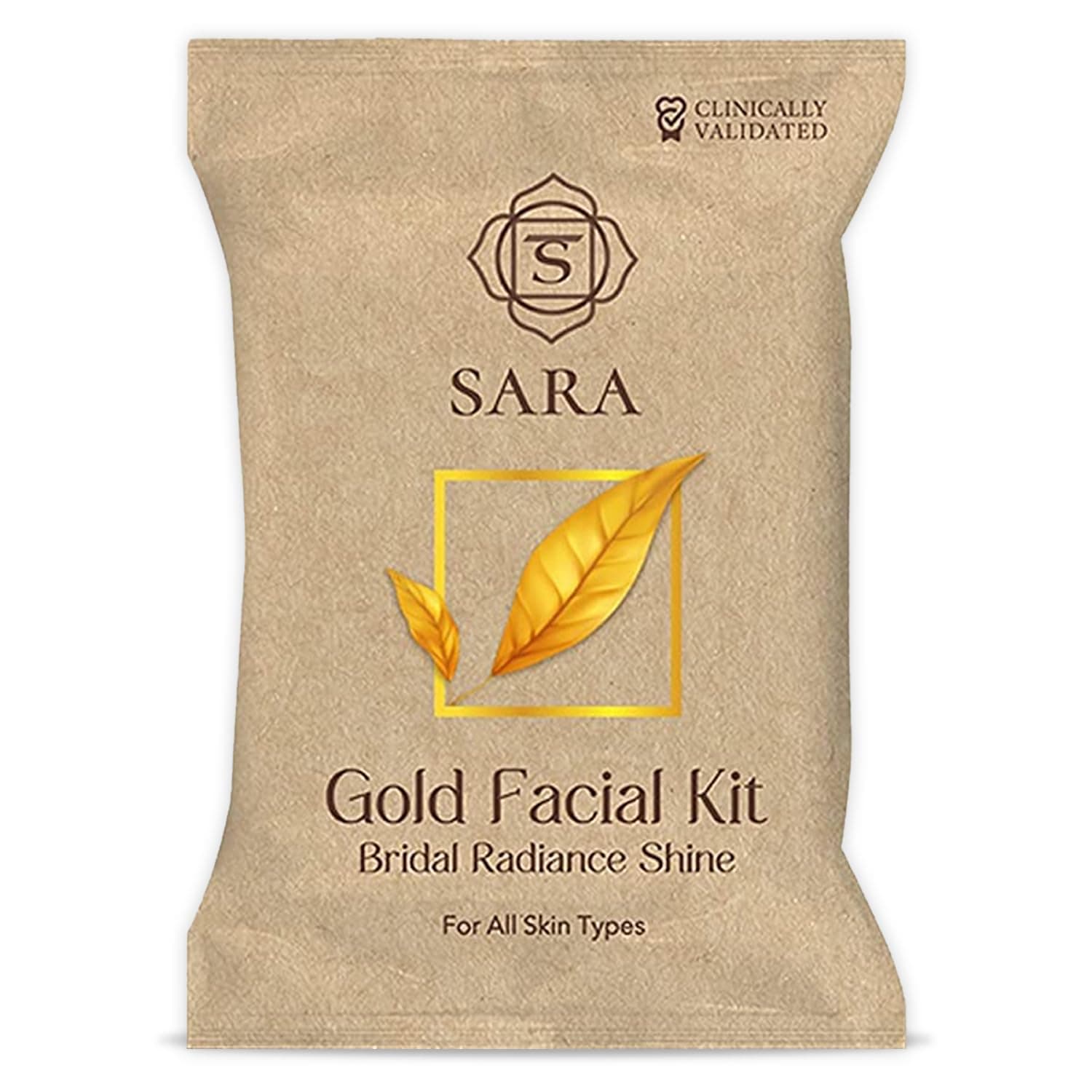 Gold Facial Kit | With 6 Easy Step Organic Facial Kit For Natural Golden Glow & Radiant Skin , 43 gm