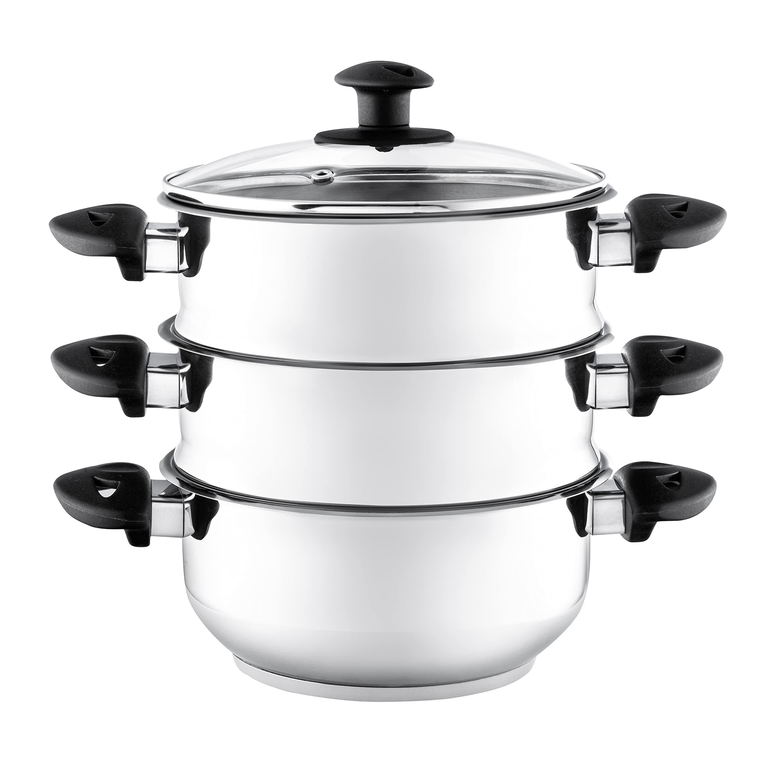 Pendeford Stainless Steel Collection 3 Tier Steamer, 20cm