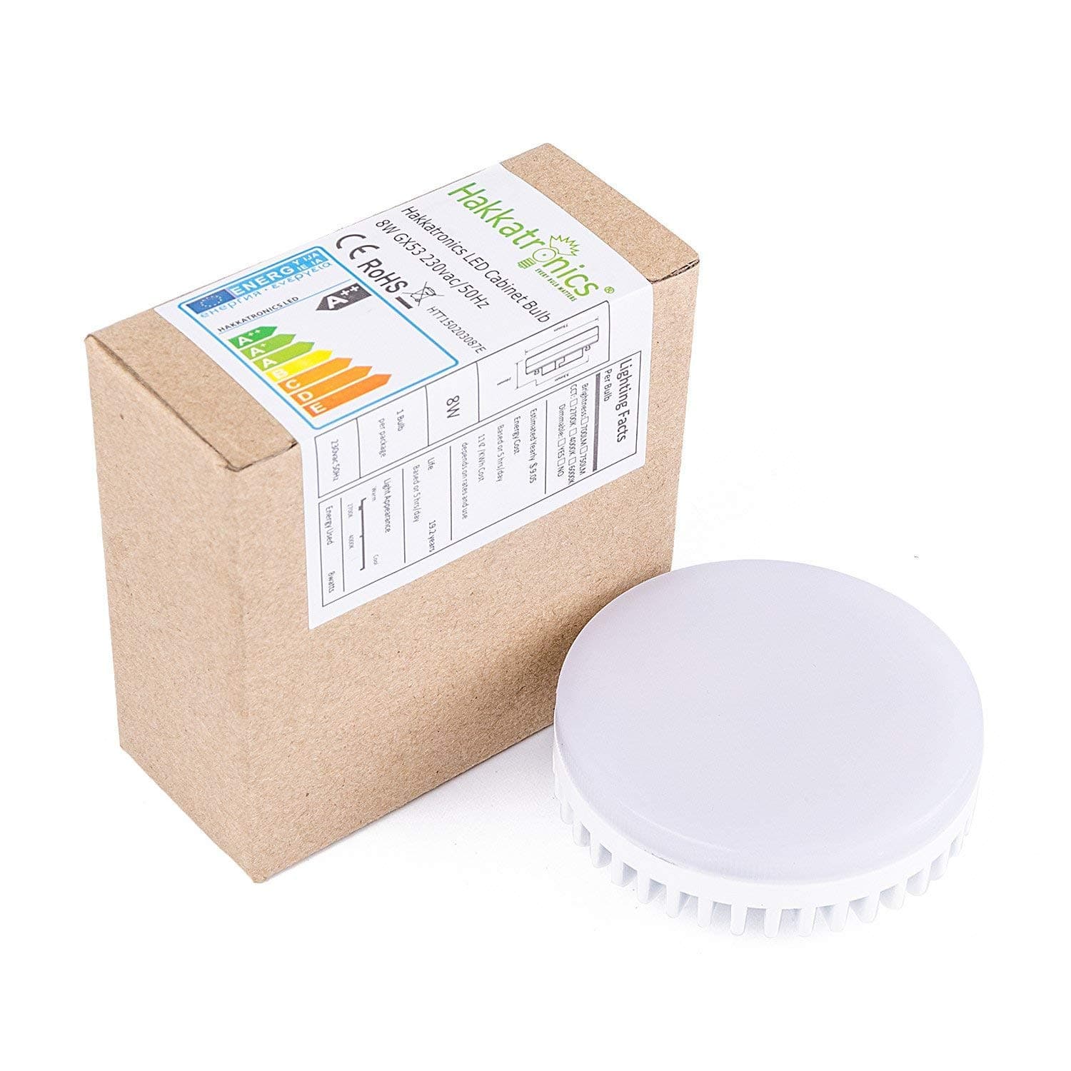 Hakkat Electronics Smd LED GX53 8 W 750LM Warm White GX 53 Cabinet Light neutral white [Energy Class A+]