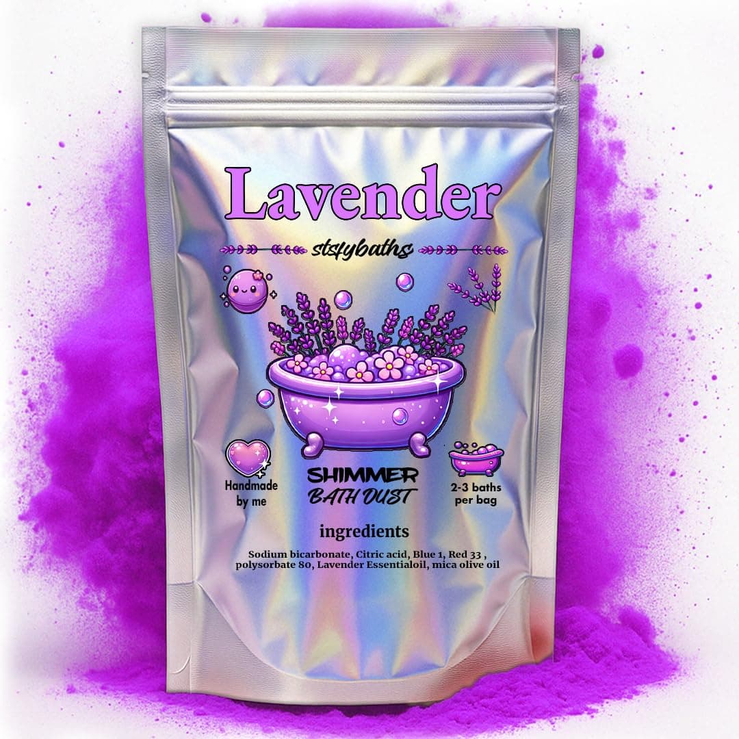 – Purple Lavender Shimmer Bath Bomb in A Bag - Handmade Scented Bath Bombs for Women,Kids and Men - Bulk Bathbomb Fizzies Perfect for Boys and Girls All Ages (Small, Purple)