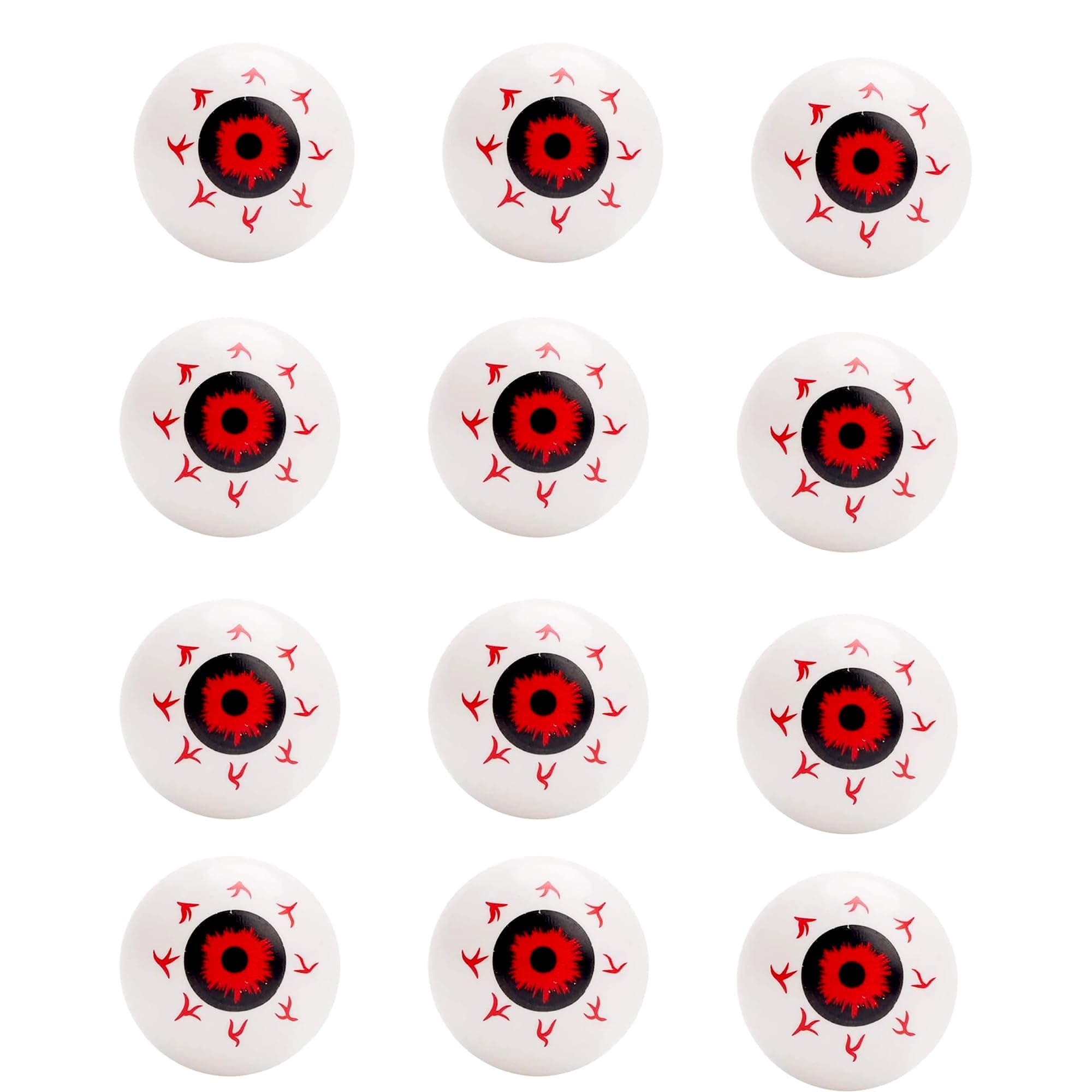 Halloween Eyeballs - 12 Pieces Halloween Acrylic Creepy Scary Eye Balls - Halloween Eyeballs Horror Props for Halloween Party Supplies Halloween Party Favors Goody Bag Fillers Haunted House Decoration
