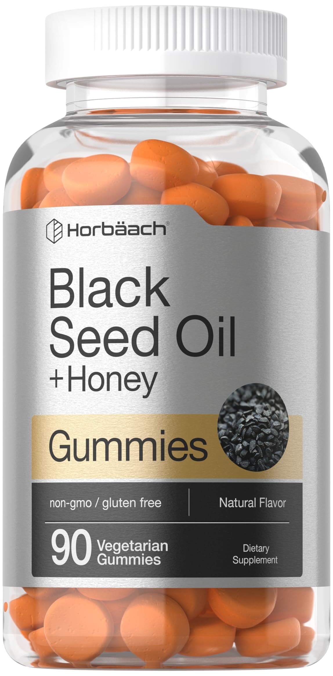 Horbäach Blackseed Oil Complex Gummies | 90 Count | Vegetarian, Non-GMO, and Gluten Free Formula | Nigella Sativa