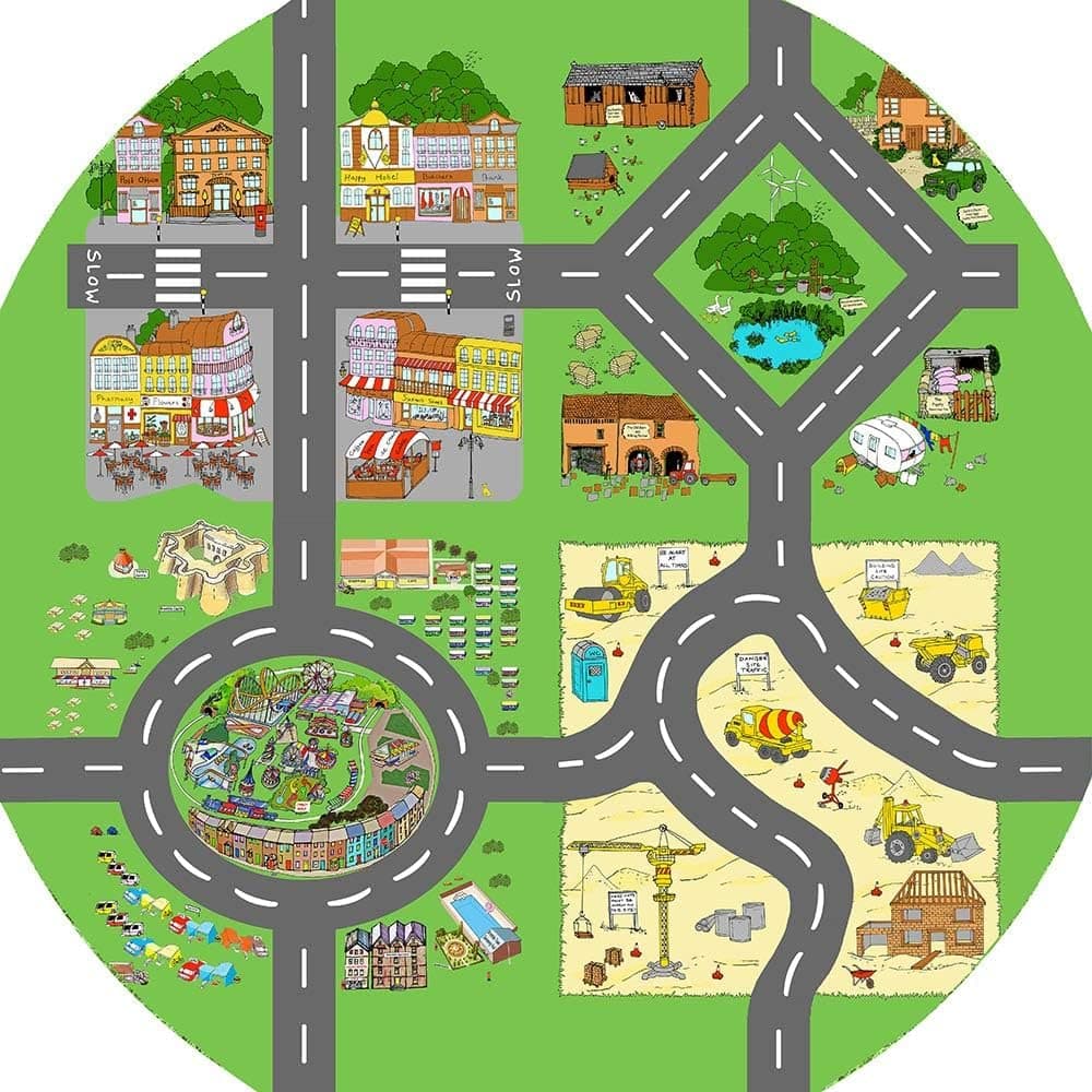 Tiger Moon Town Children's Tuff Tray Play Mat - 33.8 x 33.8 Inches - Vinyl - Tuff Tray NOT Included