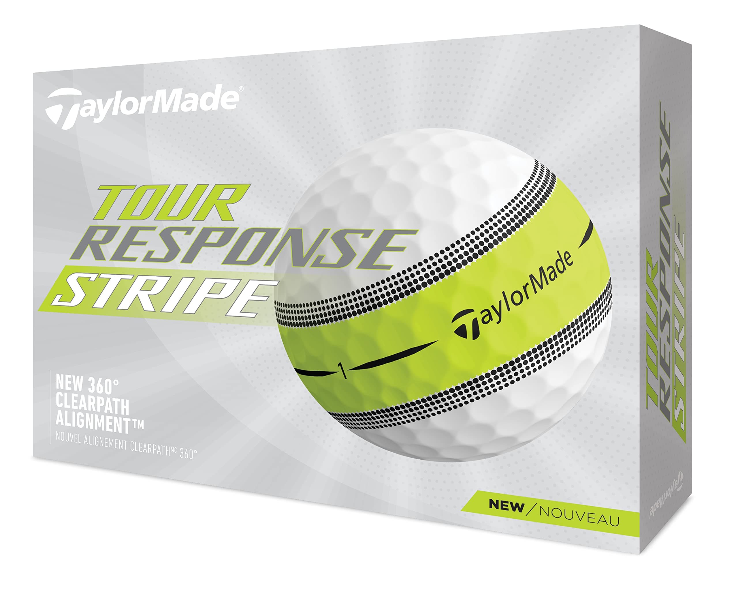 TaylorMade Unisex's Tour Response Stripe Golf Ball, One Size