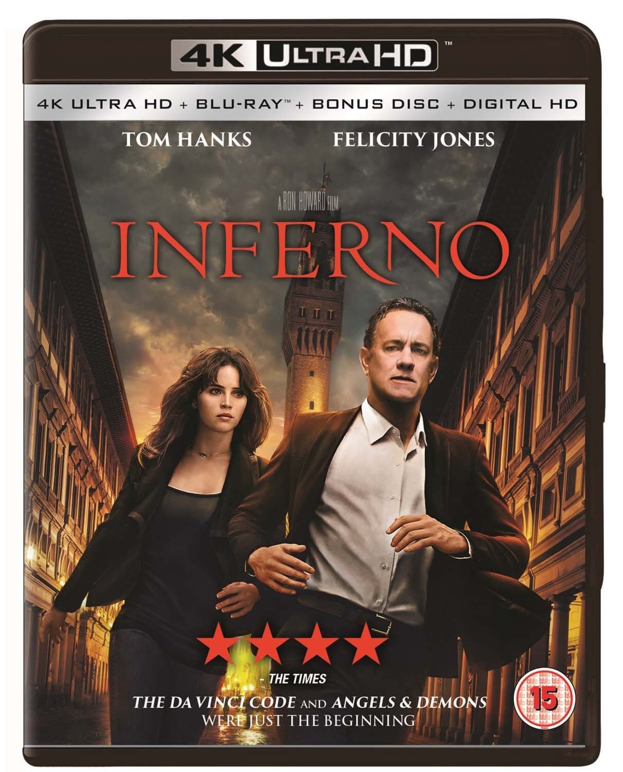 Inferno (3 Disc 4K Ultra HD, Blu-Ray and Bonus Blu-Ray)