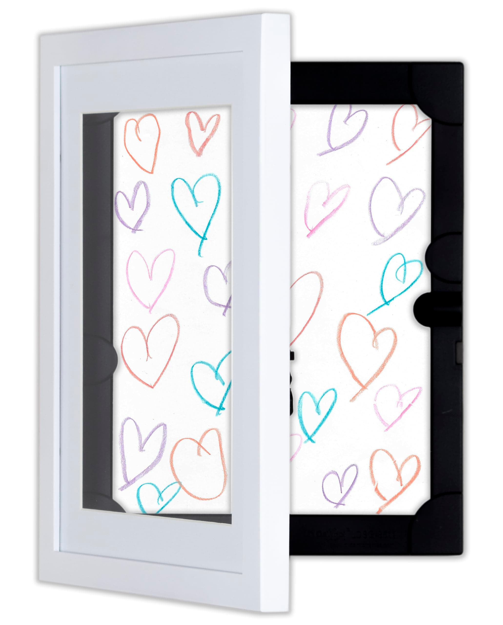 My Little DaVinci Wooden Picture Frame for 50 Artworks | Display or Hang Your Kids Artwork A4 (White)