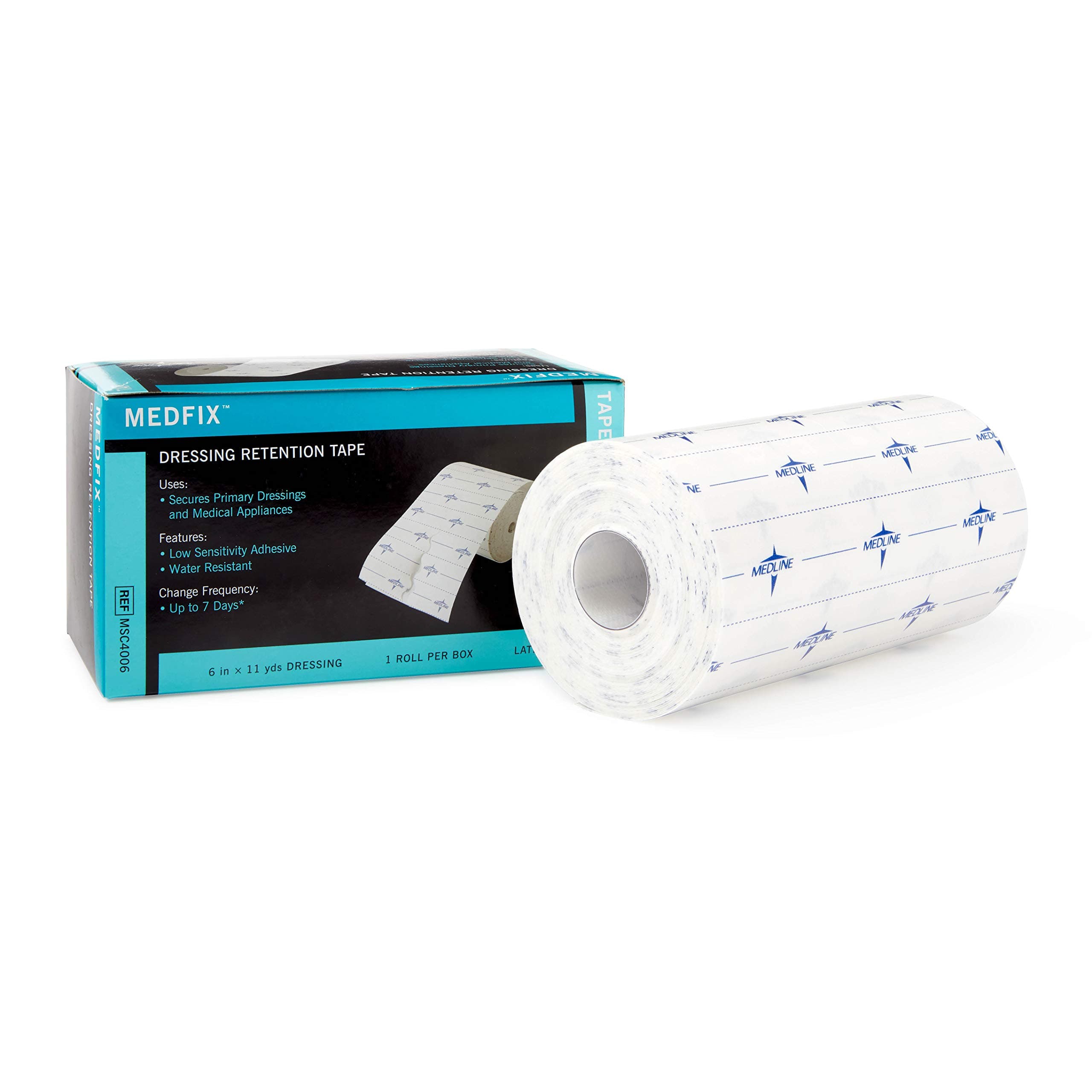 MedFix Dressing Retention Tape with S-Release Liner, Secures Primary Dressings and Medical Appliances, 6" x 11 yd