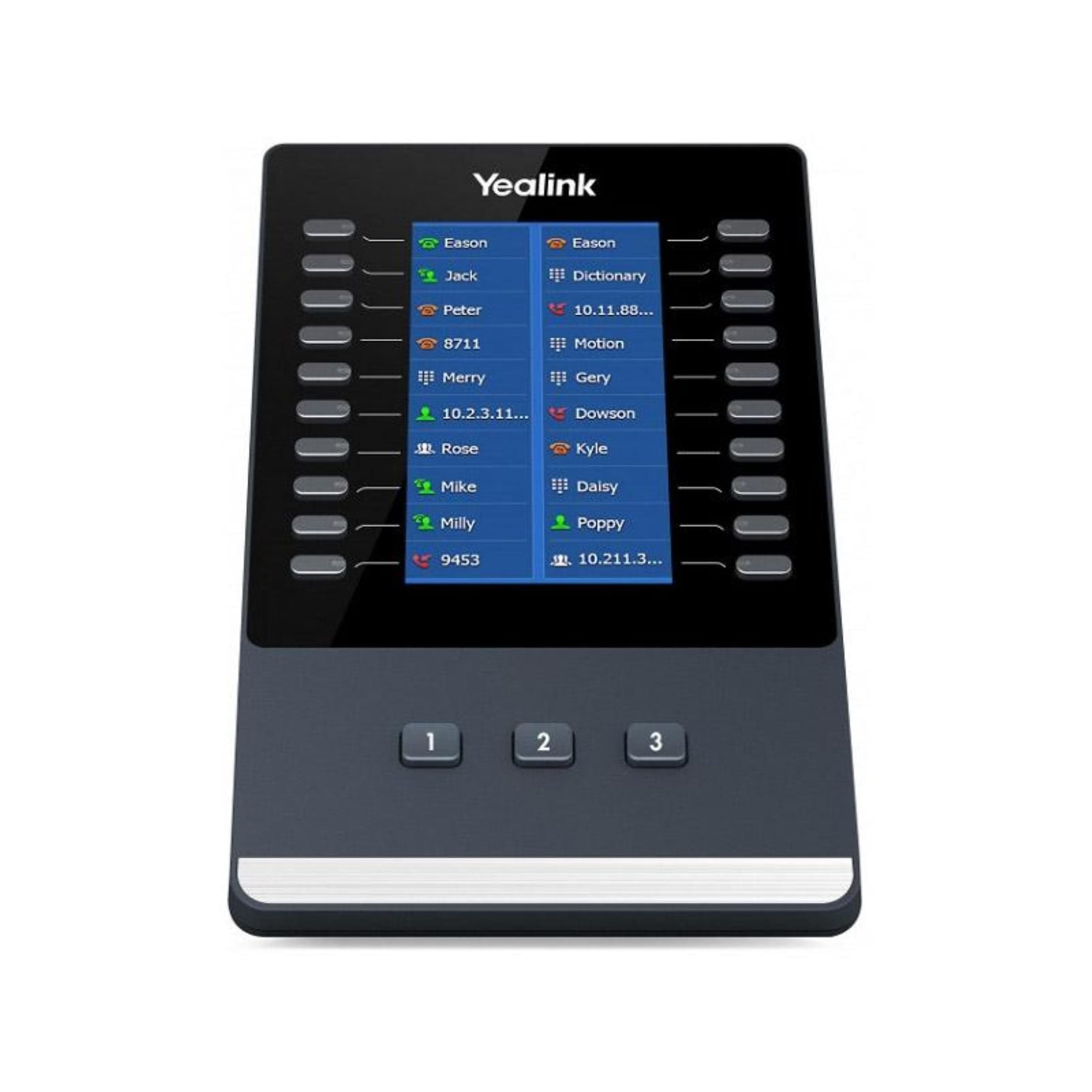 Yealink T4U Series Expansion Module 4.3" 272 x 480 Pixels Color Screen, Color Icons, 20 Physical Keys per Page with Dual Color LED