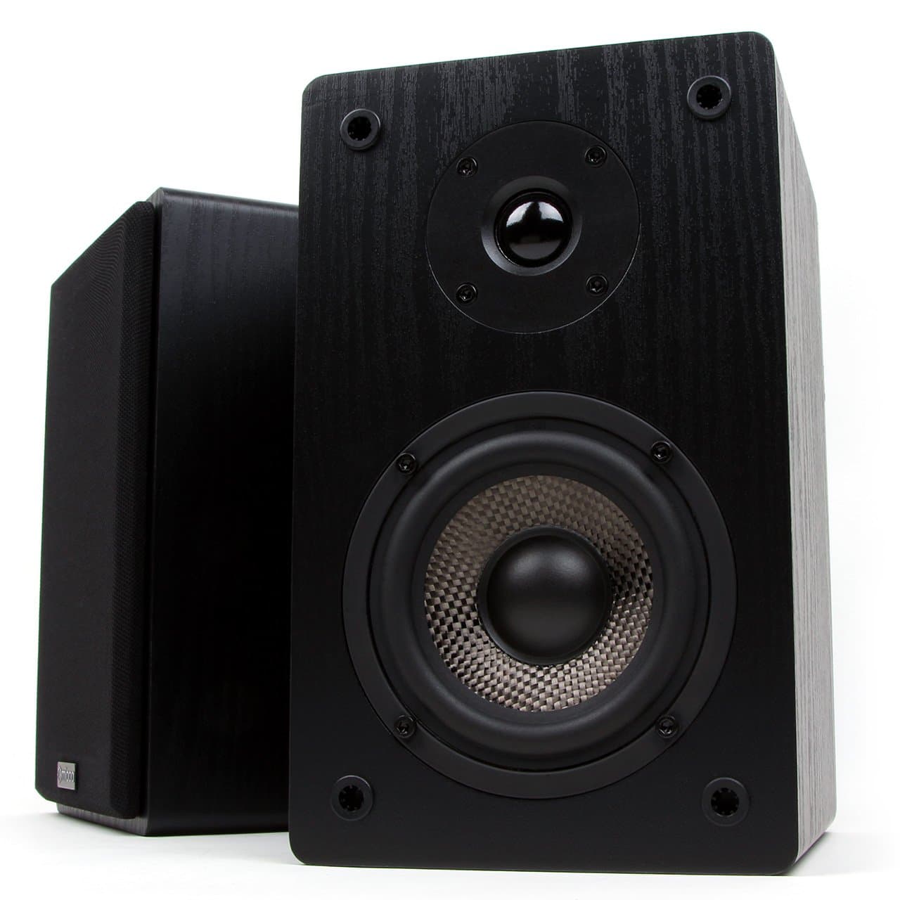 MB42 Bookshelf Speakers with 4-Inch Carbon Fiber Woofer and Silk Dome Tweeter (Black, Pair)