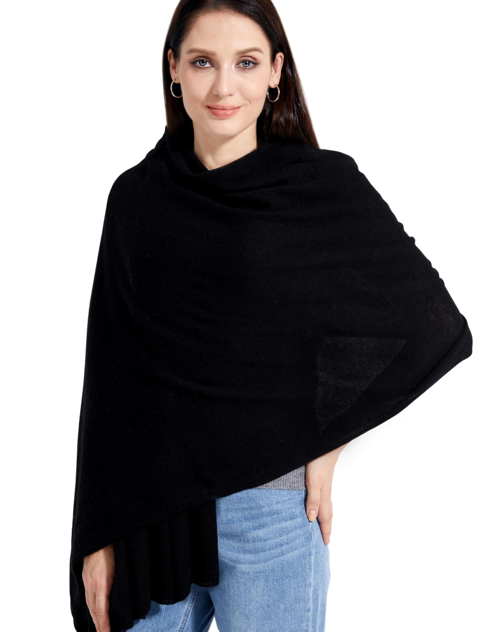 Soft Cashmere Blend Wrap Chic Scarf Stole for Women Wayfarer Travel Extra Large 87"x28"