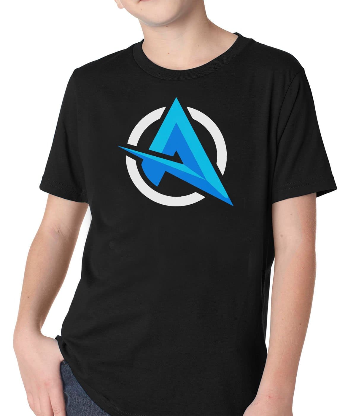 YOUTUBE MERCHAli-A Black T-Shirt Top Tee - Game Internet Online Video Gamer Streamer Commentary Vlogger Live Stream Youtuber You Tube Gameplay Logo Gifts Presents