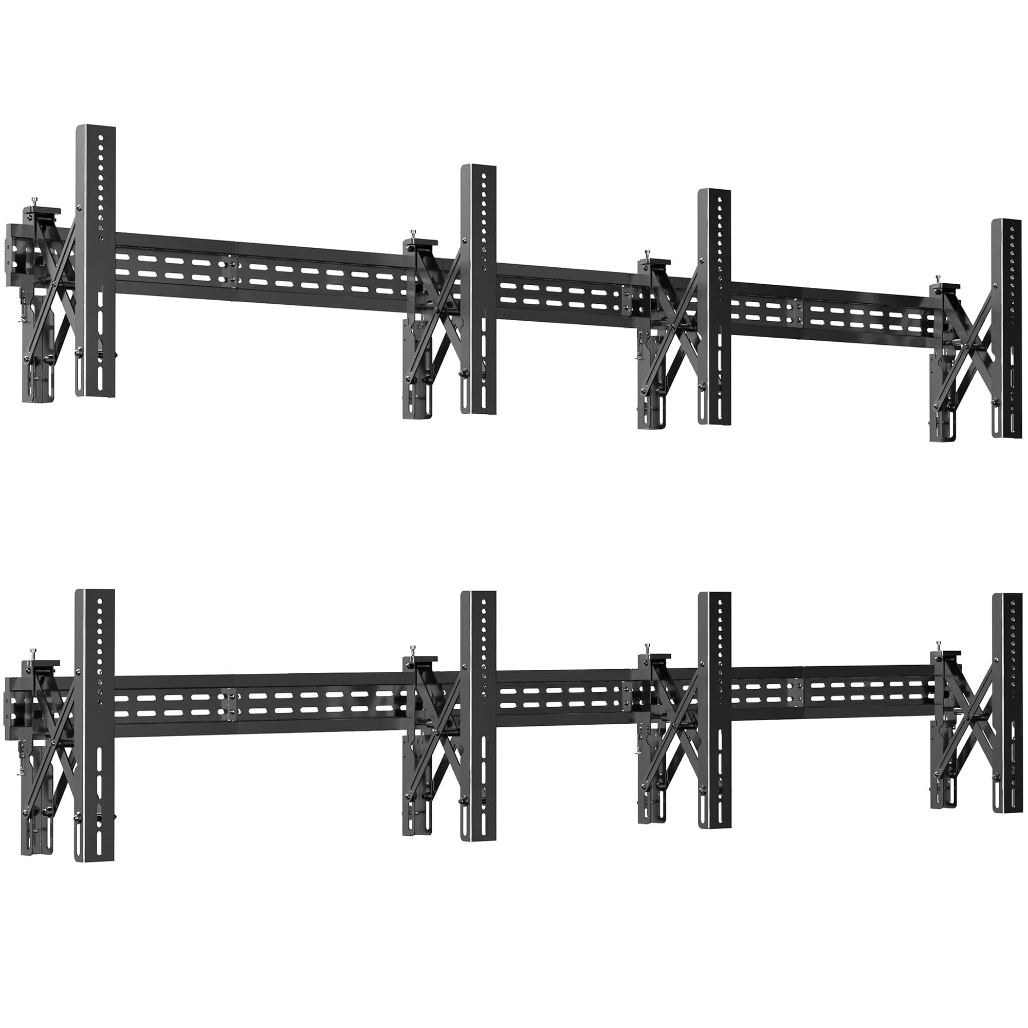 VIVO Pop-Out Steel 2x2 Video Wall Mount, Fits 4 TV Screens 37 to 65 inches, Wide VESA Range and Screen Leveling, Holds up to 616 lbs, Black, MOUNT-VW65-4