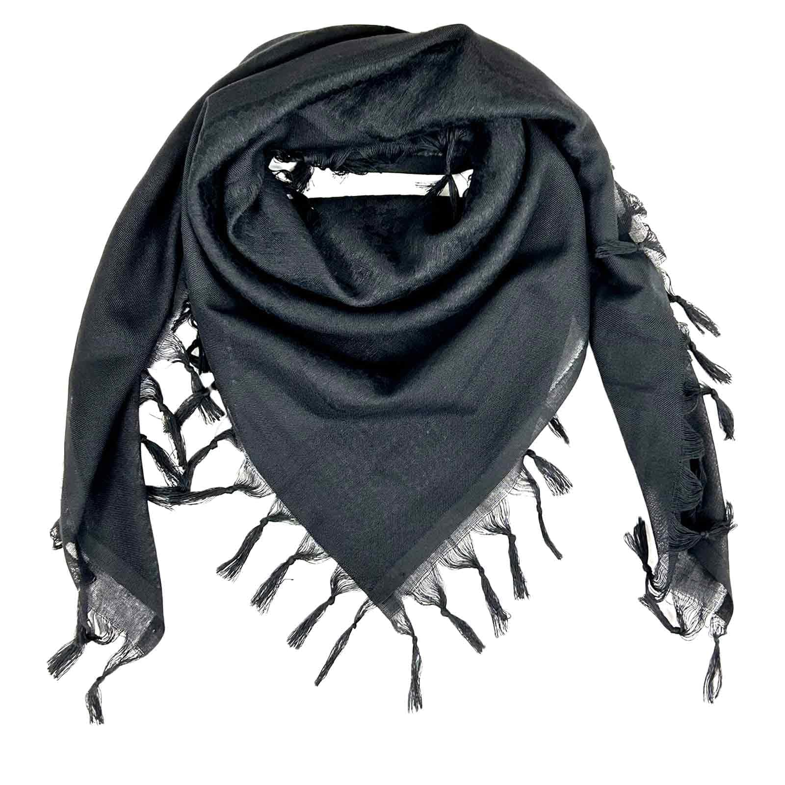Syeeds Boutique Arab Head Scarf Keffiyeh Shemagh Comfortable Tactical Shawl Woven Printed Palestine Head Neck Wrap 43x43-Inch