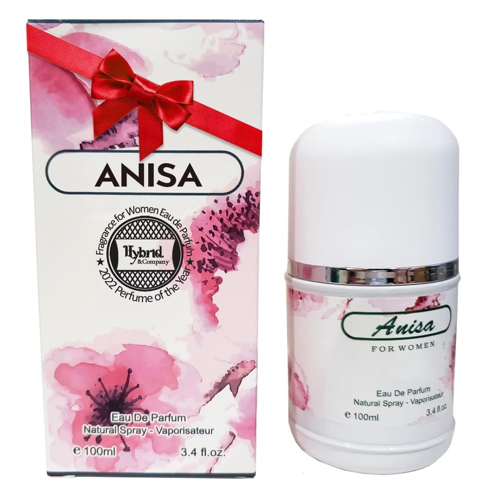 Hybrid & Company Anisa Fragrance for Women Eau De Parfum Natural Spray Fresh Floral Scent, 3.4 Fl Oz