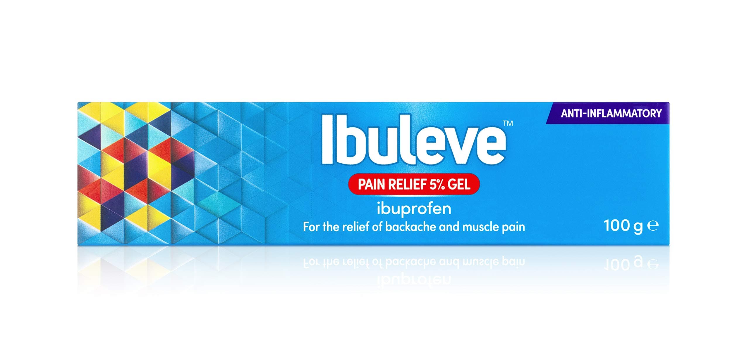 Ibuleve Pain Relief 5% Ibuprofen Gel, Clinically Proven, Anti-Inflammatory Relief for Joint Pain, Sprains, Backache, Muscular Pains and Sports Injuries, 100g
