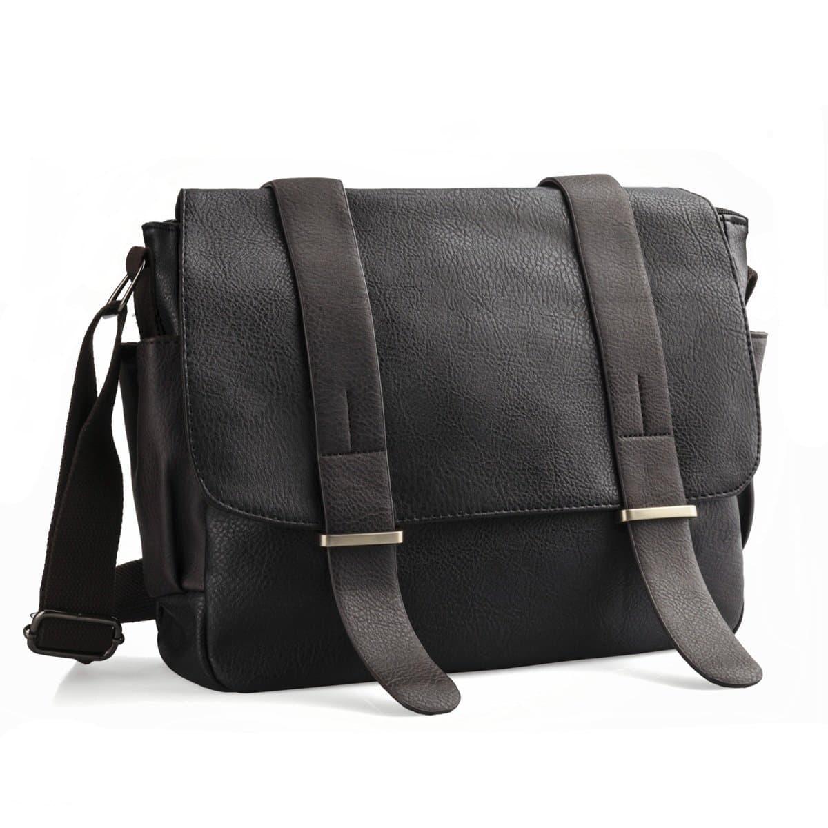 Messenger bag,LOSMILE 13.3" PU Leather laptop bags. Shoulder Bag ipad Bag Satchel School Bag.14.2inch*4.3inch *11inch