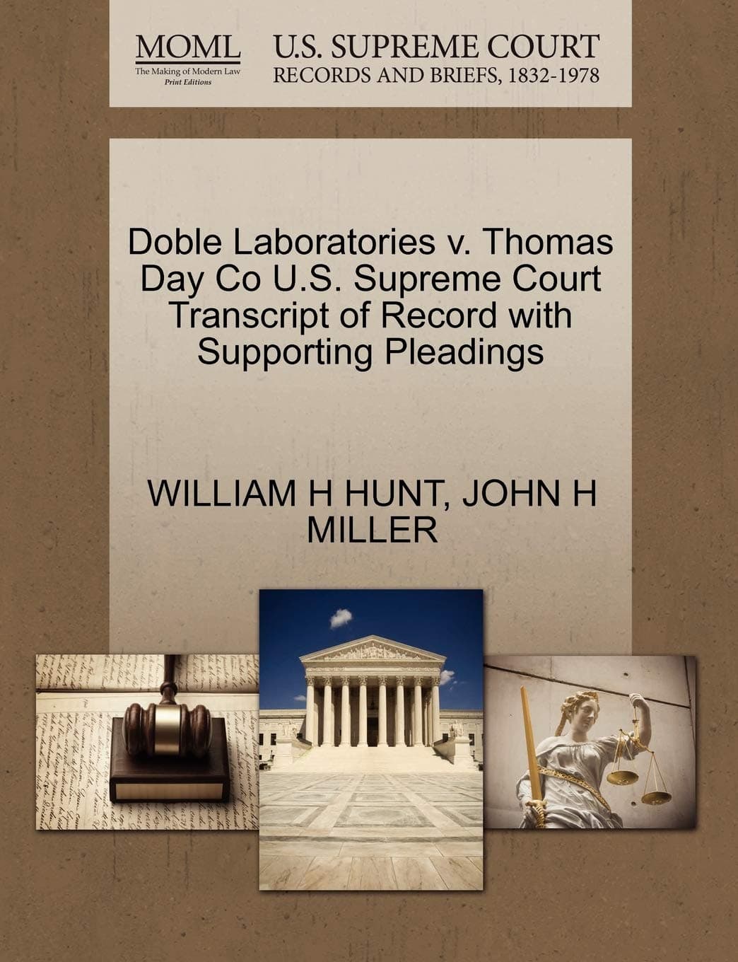 Doble Laboratories V. Thomas Day Co U.S. Supreme Court Transcript of Record with Supporting Pleadings