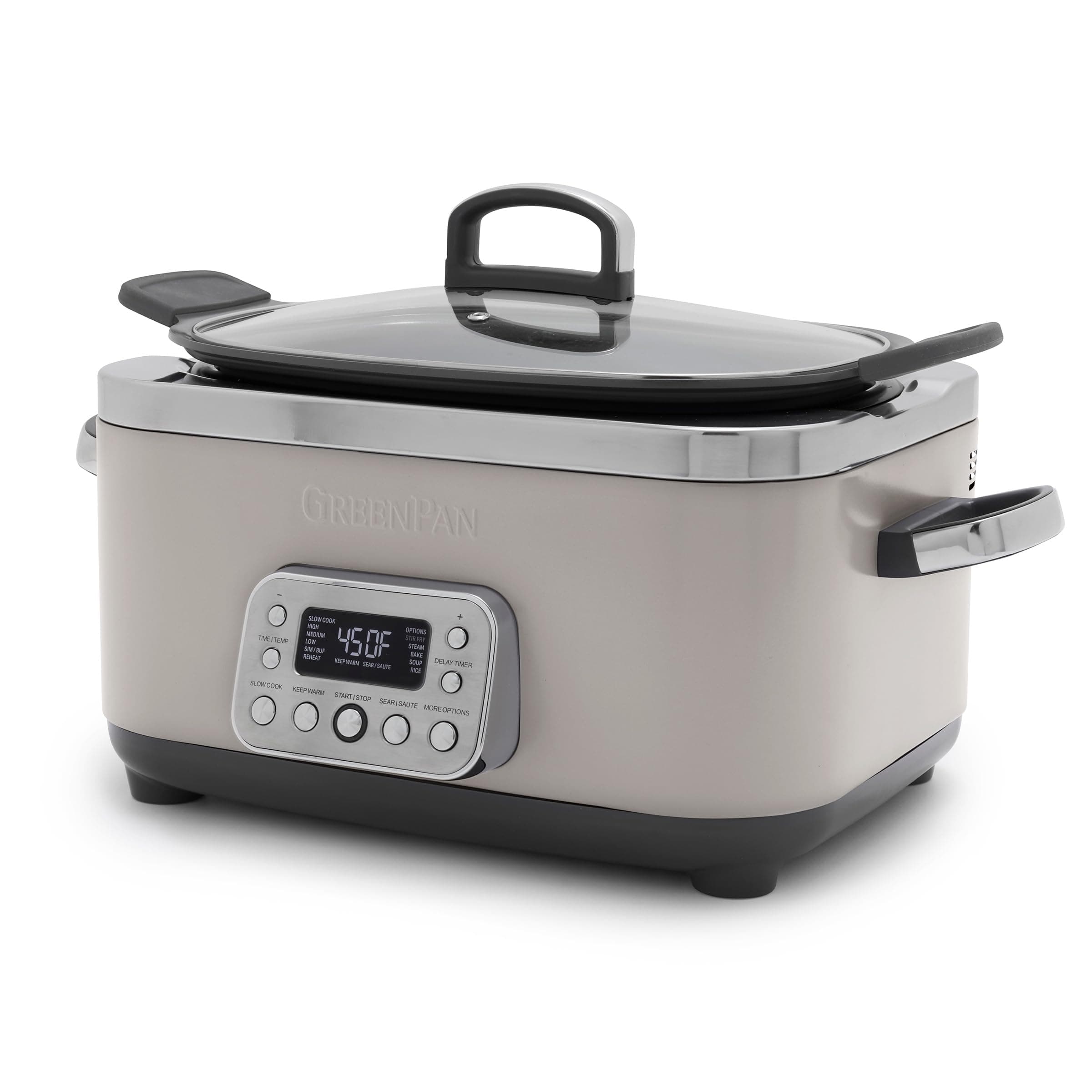 Elite 14-in-1 Programmable 6QT Electric Slow Cooker, Dishwasher Safe Lid & Removable Crock, PFAS-Free Healthy Ceramic Nonstick Multi-Cooker, Sear, Sauté, Brown, Steam Basket, Roast, Clay
