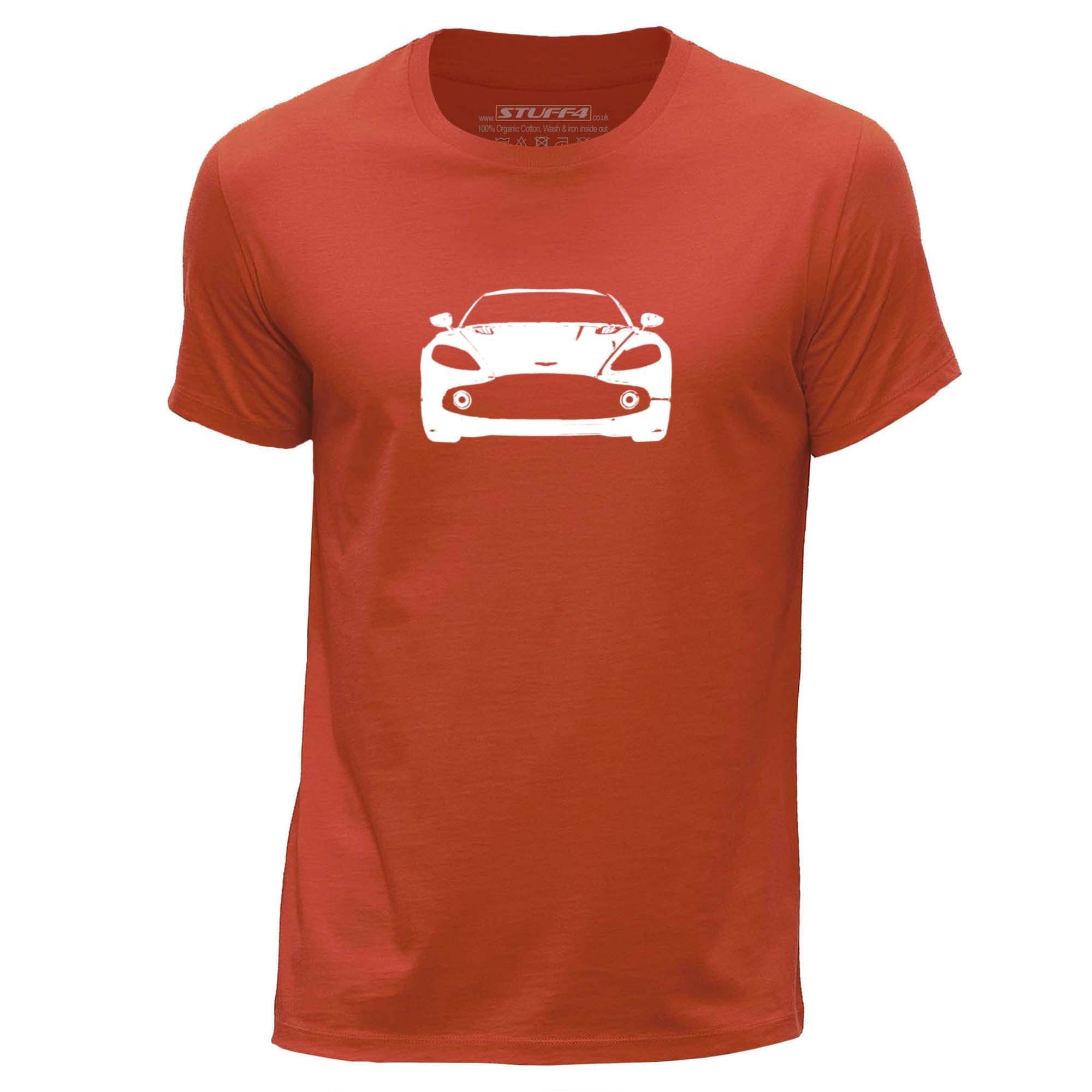 Stuff4 Men's T-Shirt/Stencil Car Art/Vanquish Zagato/Round Neck Casual Short Sleeve 100% Organic Cotton